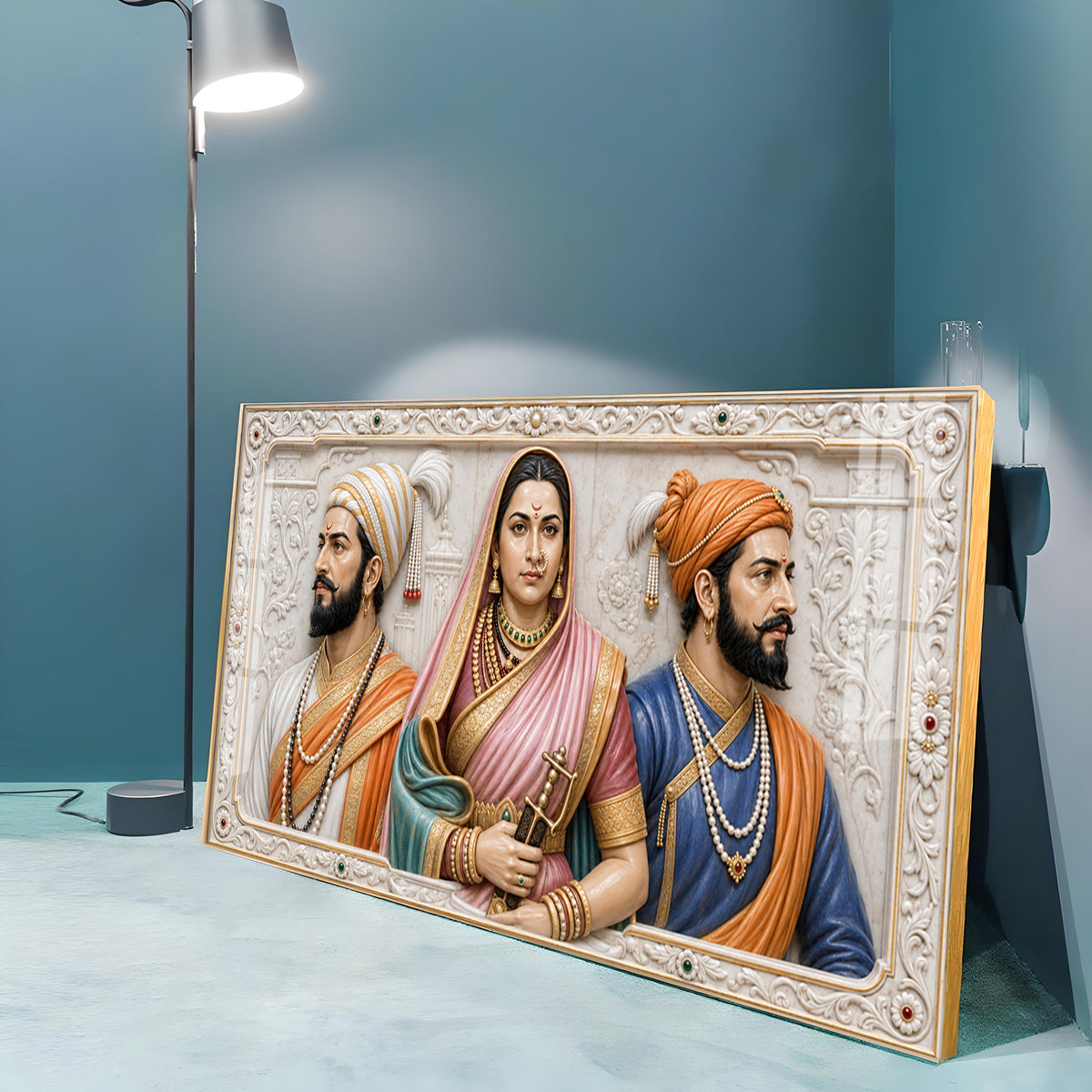 Chhatrapati Shivaji Maharaj With Sambhaji Maharaj Premium Acrylic Horizontal Wall Art