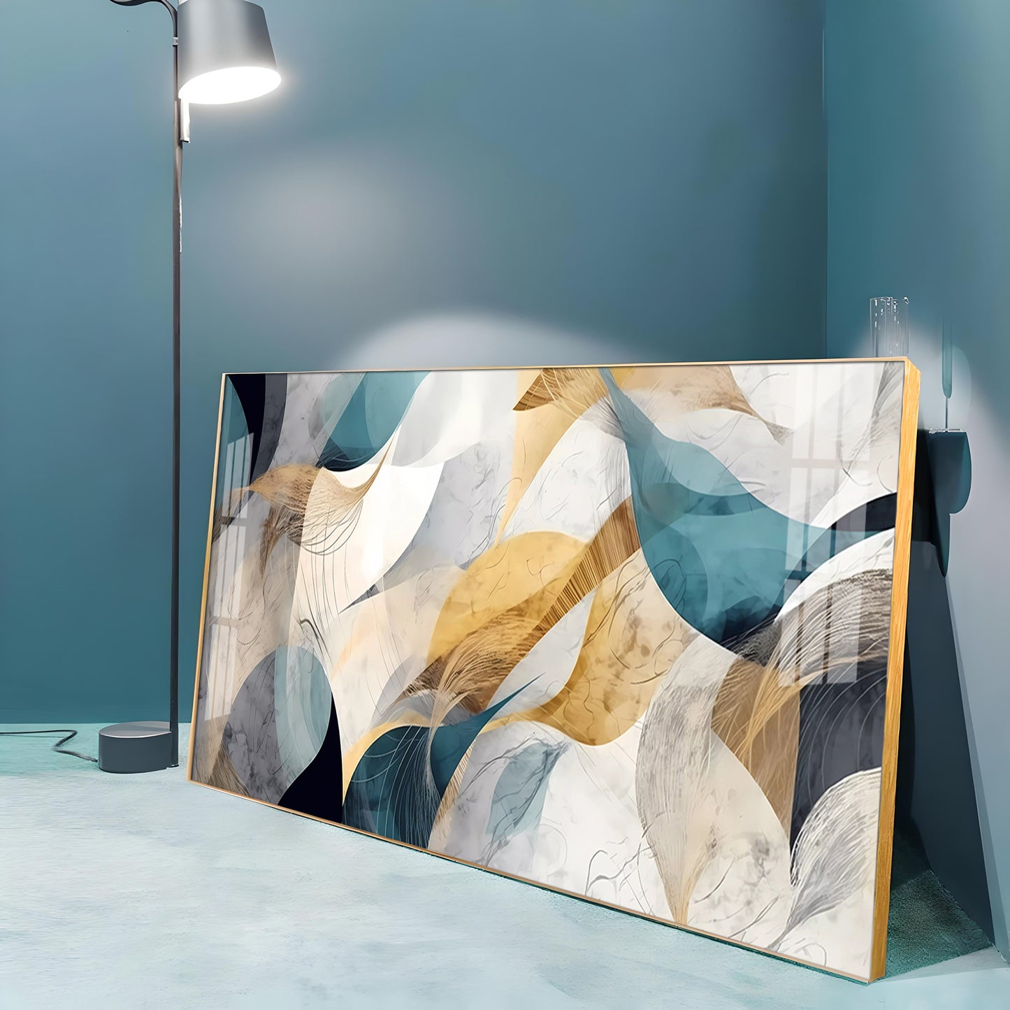 Abstract Waves Premium Acrylic Horizontal Wall Art