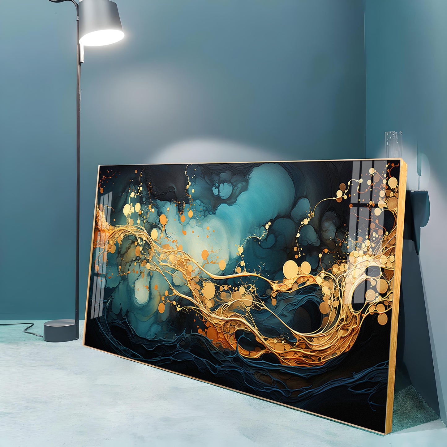 Abstract Colorful Background With Liquid Shapes Premium Acrylic Horizontal Wall Art