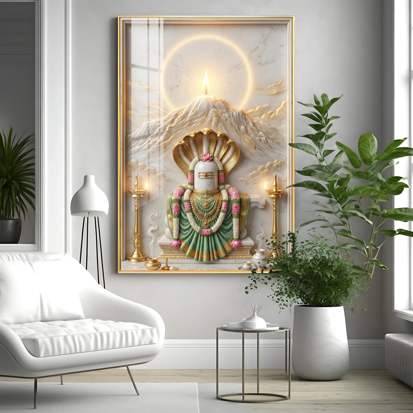 Shiva Lingam Premium Acrylic Vertical Wall Art