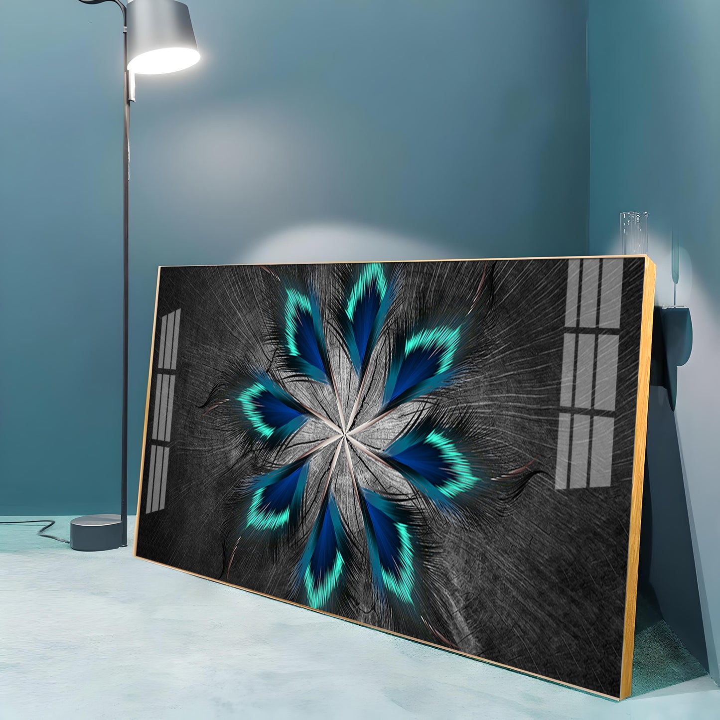 Stylish Modern Feather Premium Acrylic Horizontal Wall Art