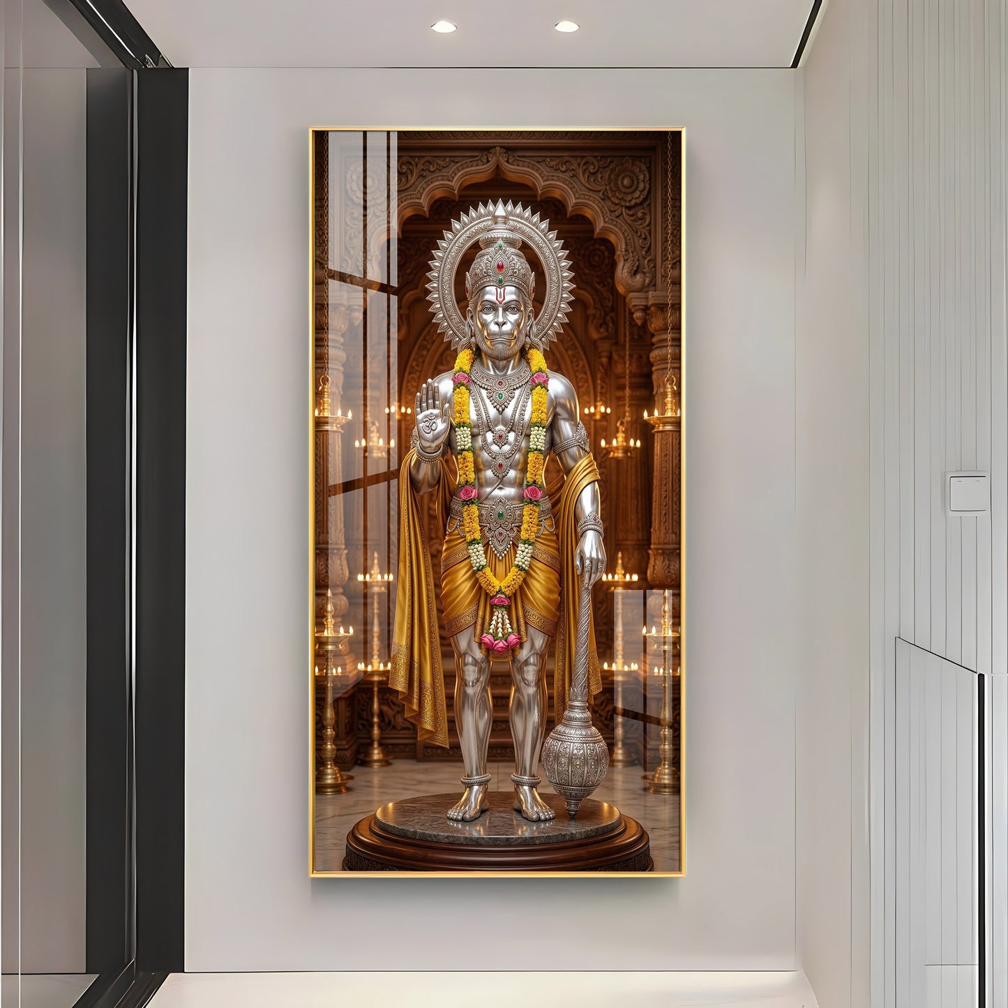 Jay Bajrangbali Premium Acrylic Vertical Wall Art