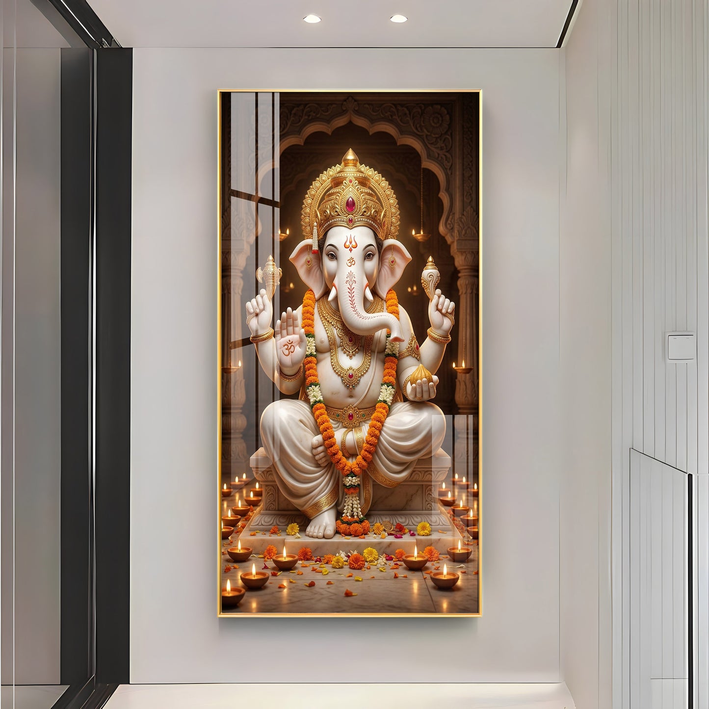Ganesh Ji Eternal Wisdom Premium Acrylic Vertical Wall Art