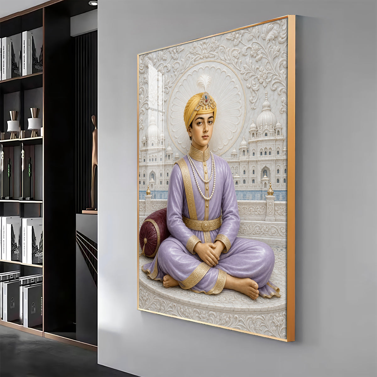 Divine Guru Har Krishan Ji Premium Acrylic Vertical Wall Art
