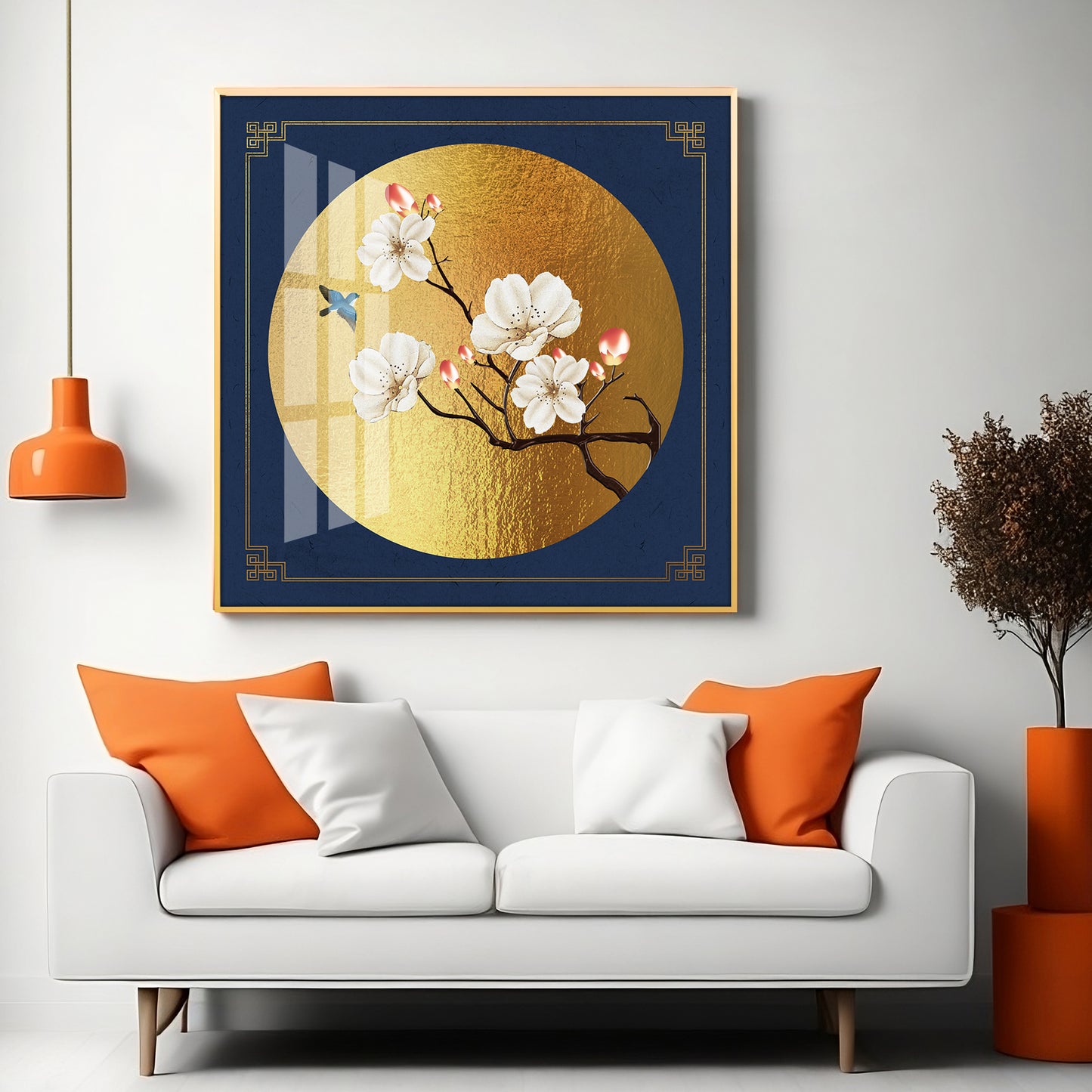 The Blooming Elegance Premium Acrylic Square Wall Art