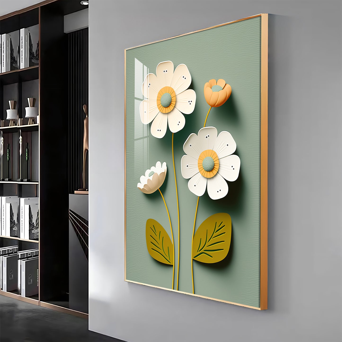 Bouquet Of Flowers Premium Acrylic Vertical Wall Art