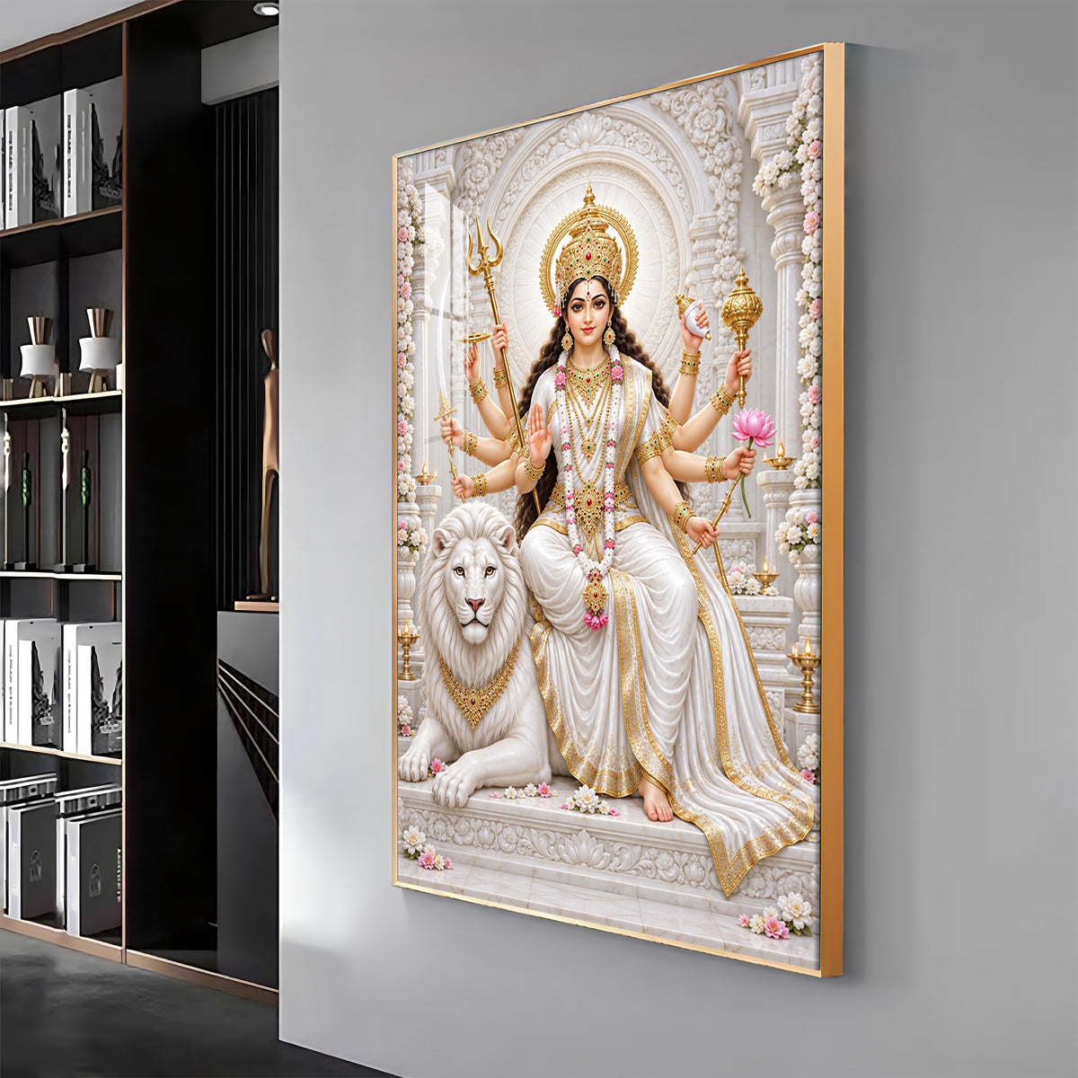 Mata Sherawali Premium Acrylic Vertical Wall Art