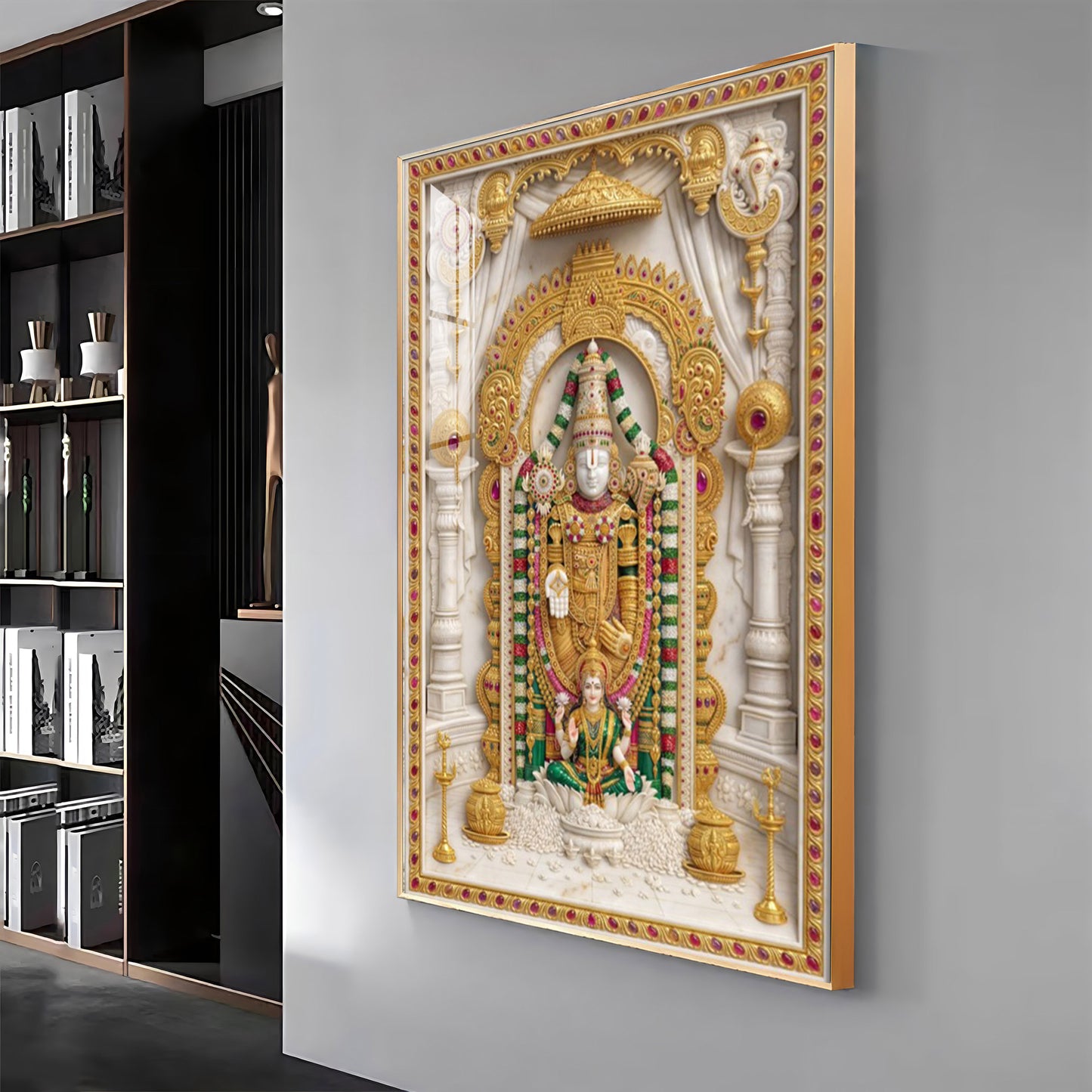 Divine Blessing Of Venkateswara Premium Acrylic Vertical Wall Art