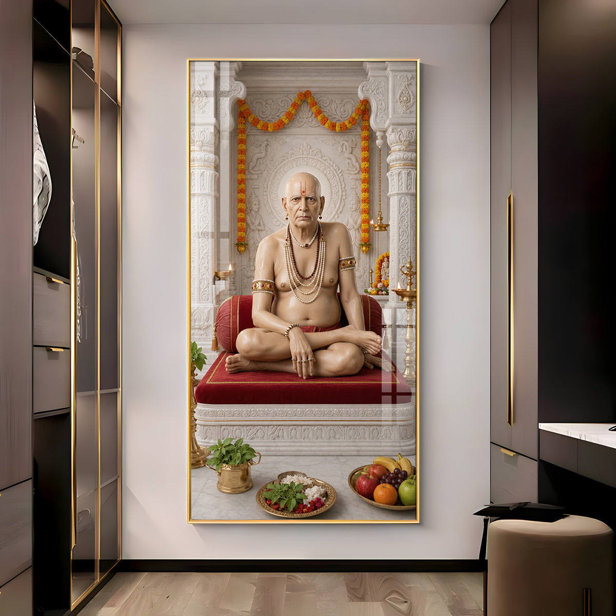 Swami Samarth Premium Acrylic Vertical Wall Art