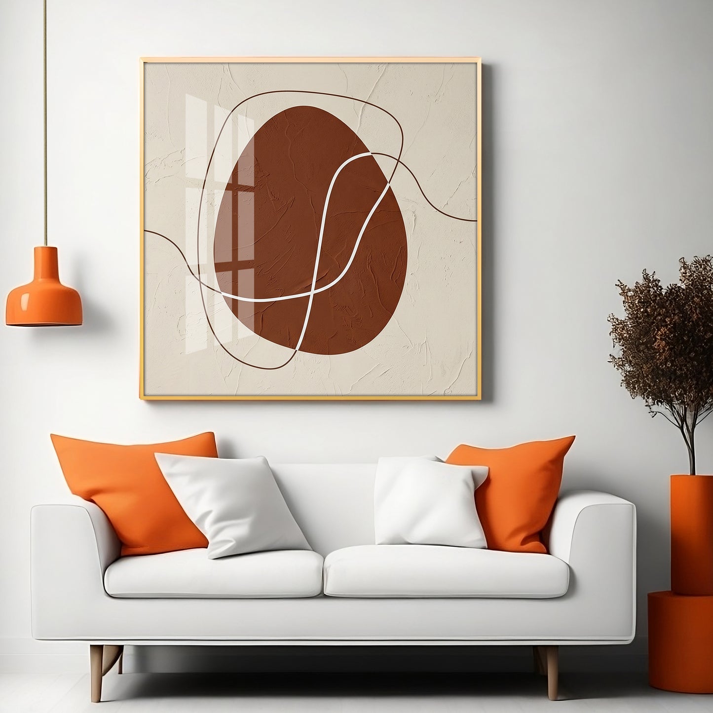 Minimalist Eggscape Premium Acrylic Square Wall Art