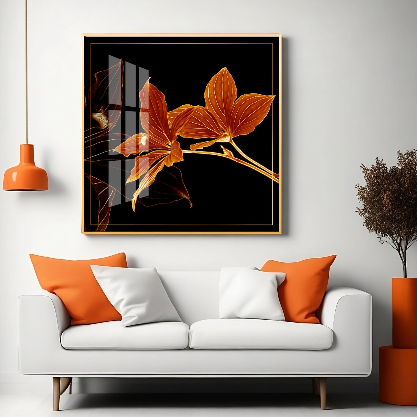 Orange Lily Premium Acrylic Square Wall Art
