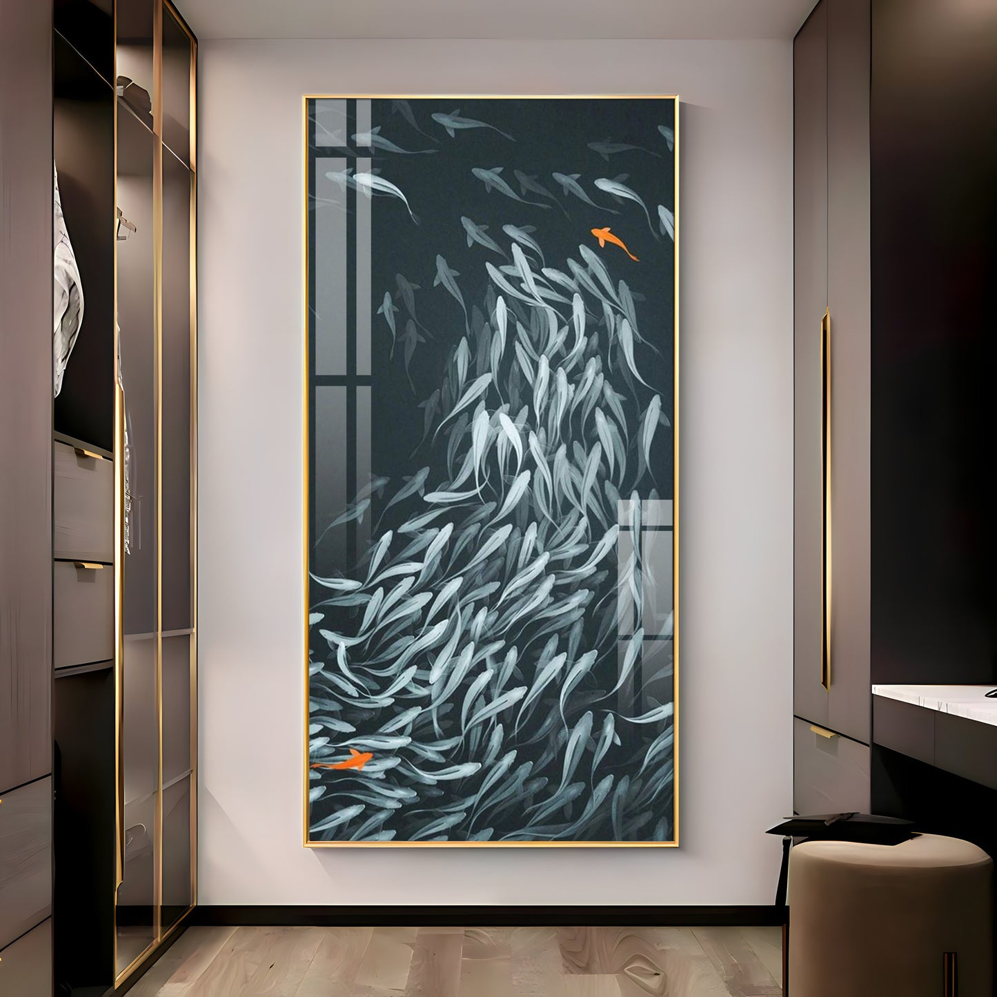 Fish Aquatic Harmony Premium Acrylic Vertical Wall Art