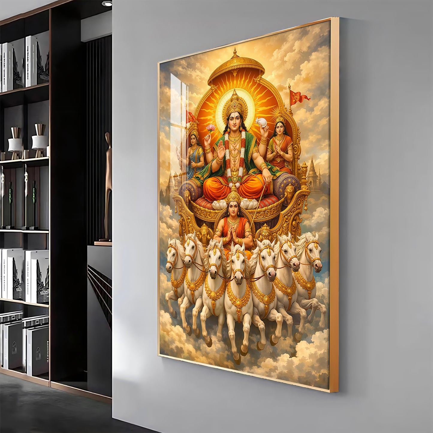 Jay Surya Dev Bhagwan Premium Acrylic Vertical Wall Art