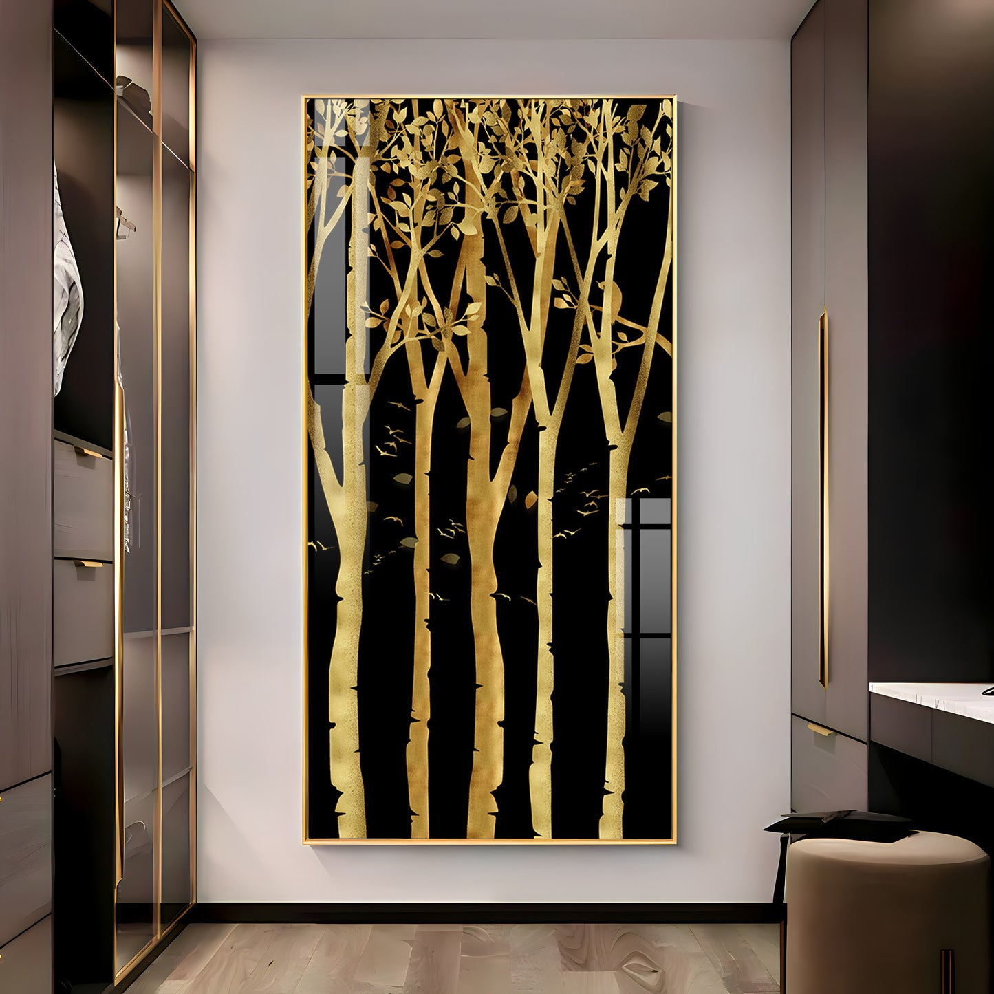 Flowers Abstract Landscape Premium Acrylic Vertical Wall Art