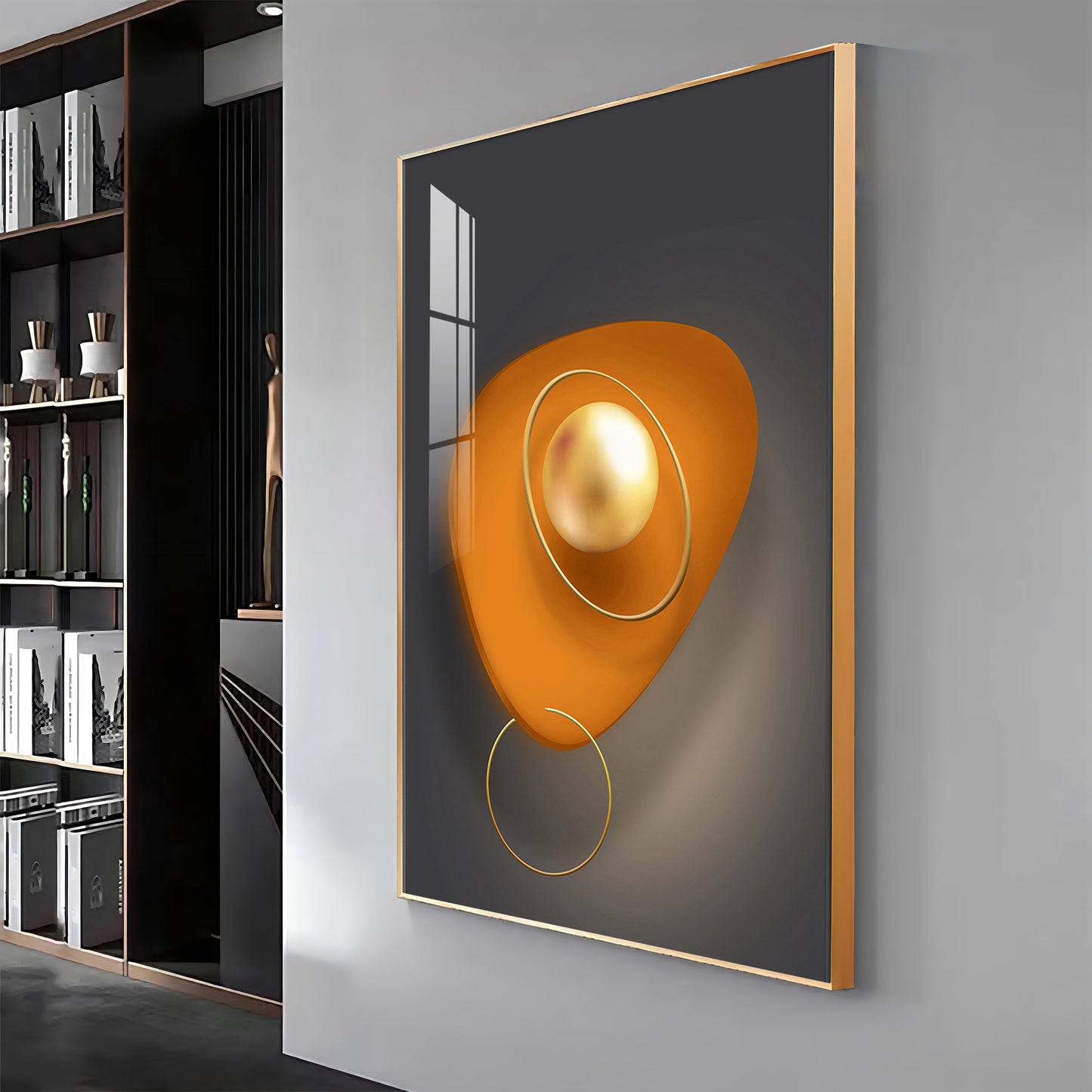 Abstract Geometry Piece Premium Acrylic Vertical Wall Art