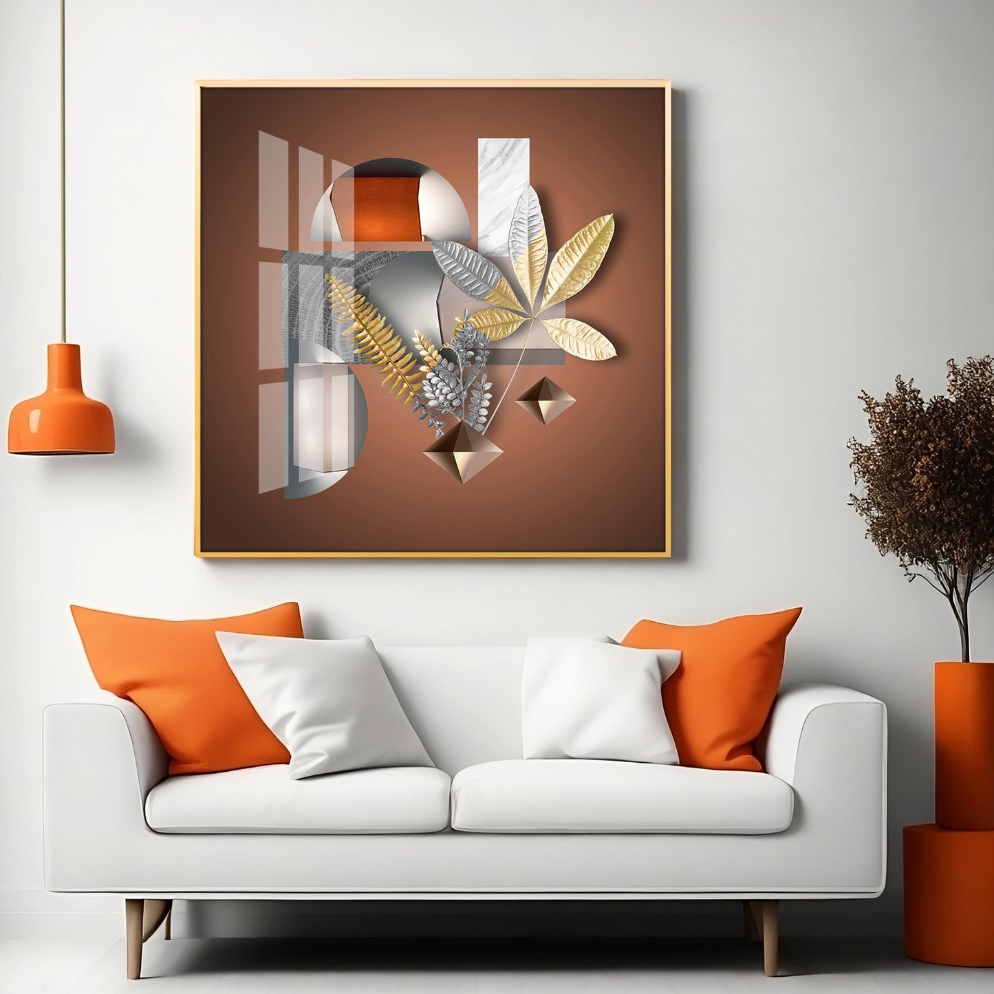 Nature's Luxe Harmony Premium Acrylic Square Wall Art