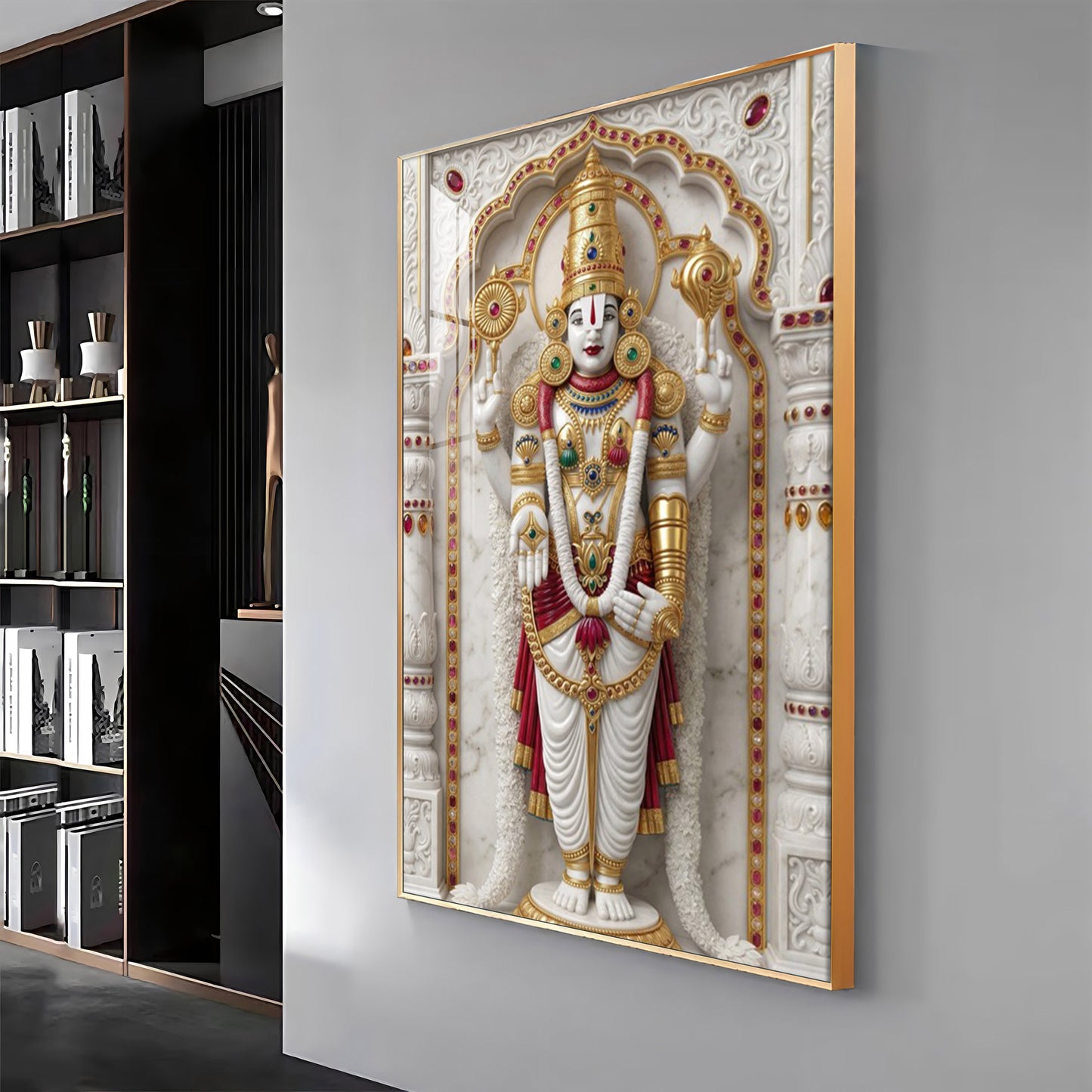 Divine Lord Murungan Ji Premium Acrylic Vertical Wall Art