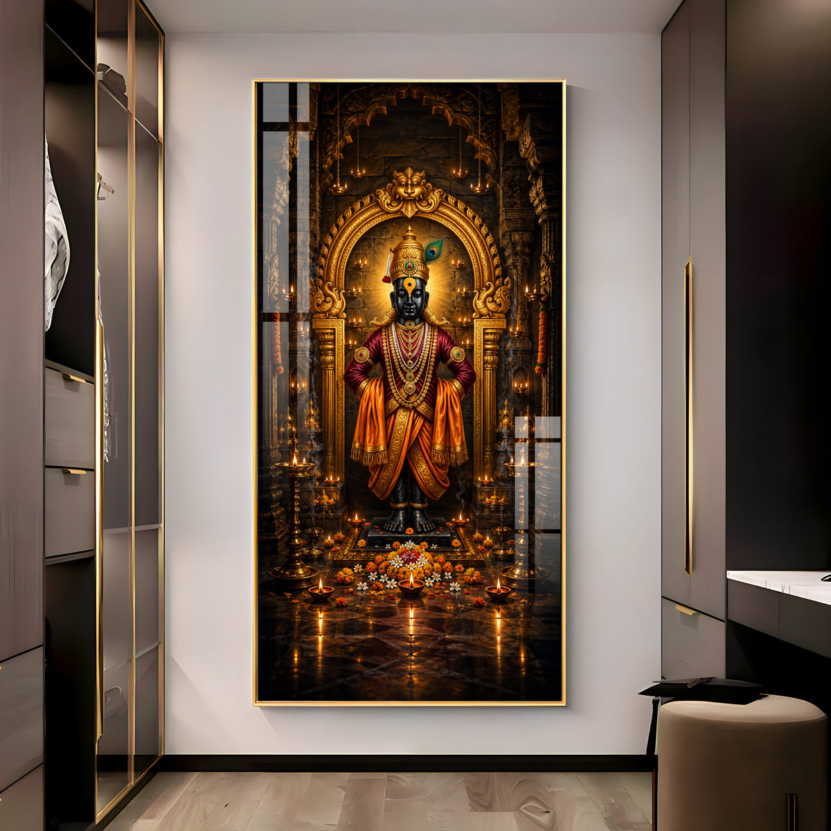 Lord Vithoba Premium Acrylic Vertical Wall Art