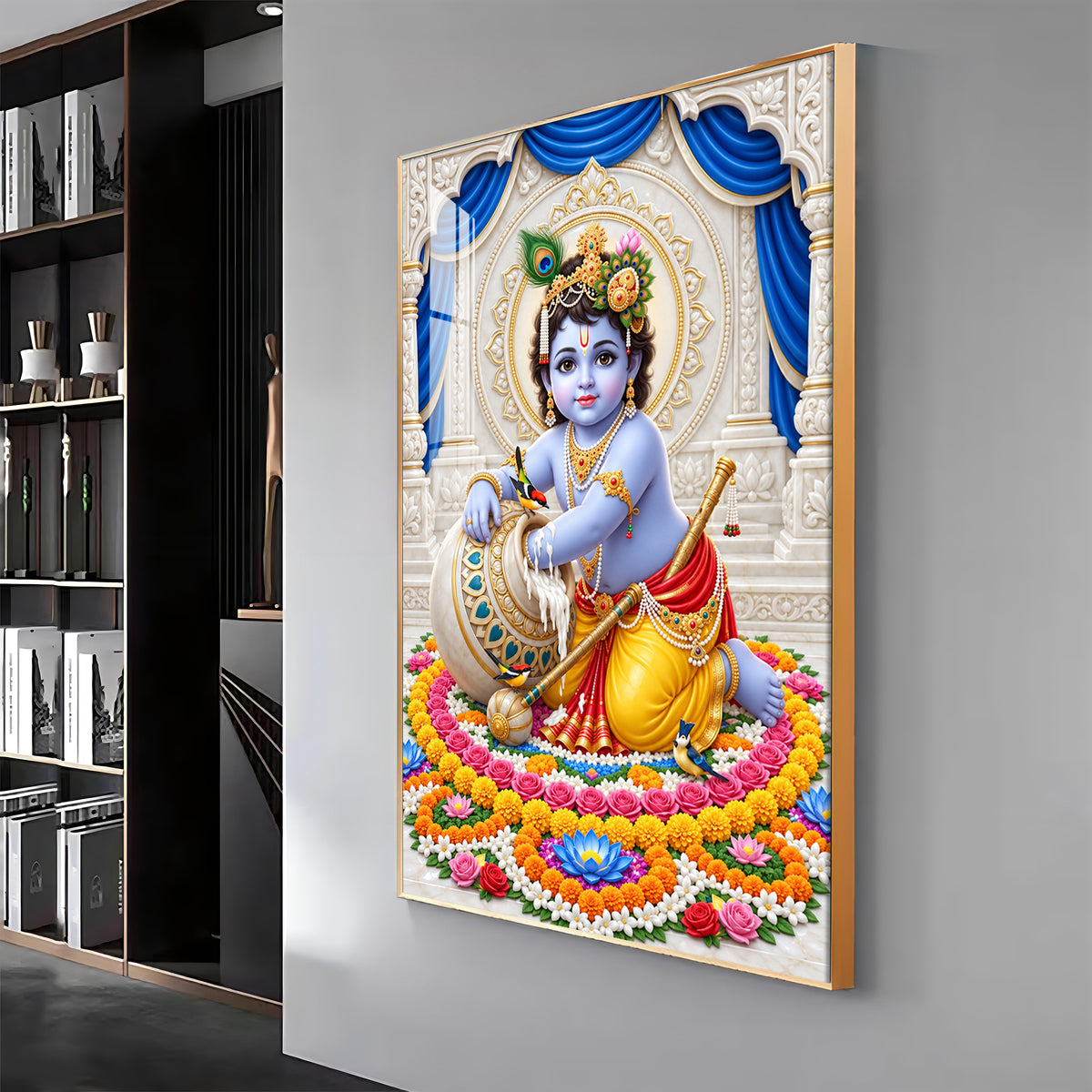 Joyful Bal Gopal Premium Acrylic Vertical Wall Art