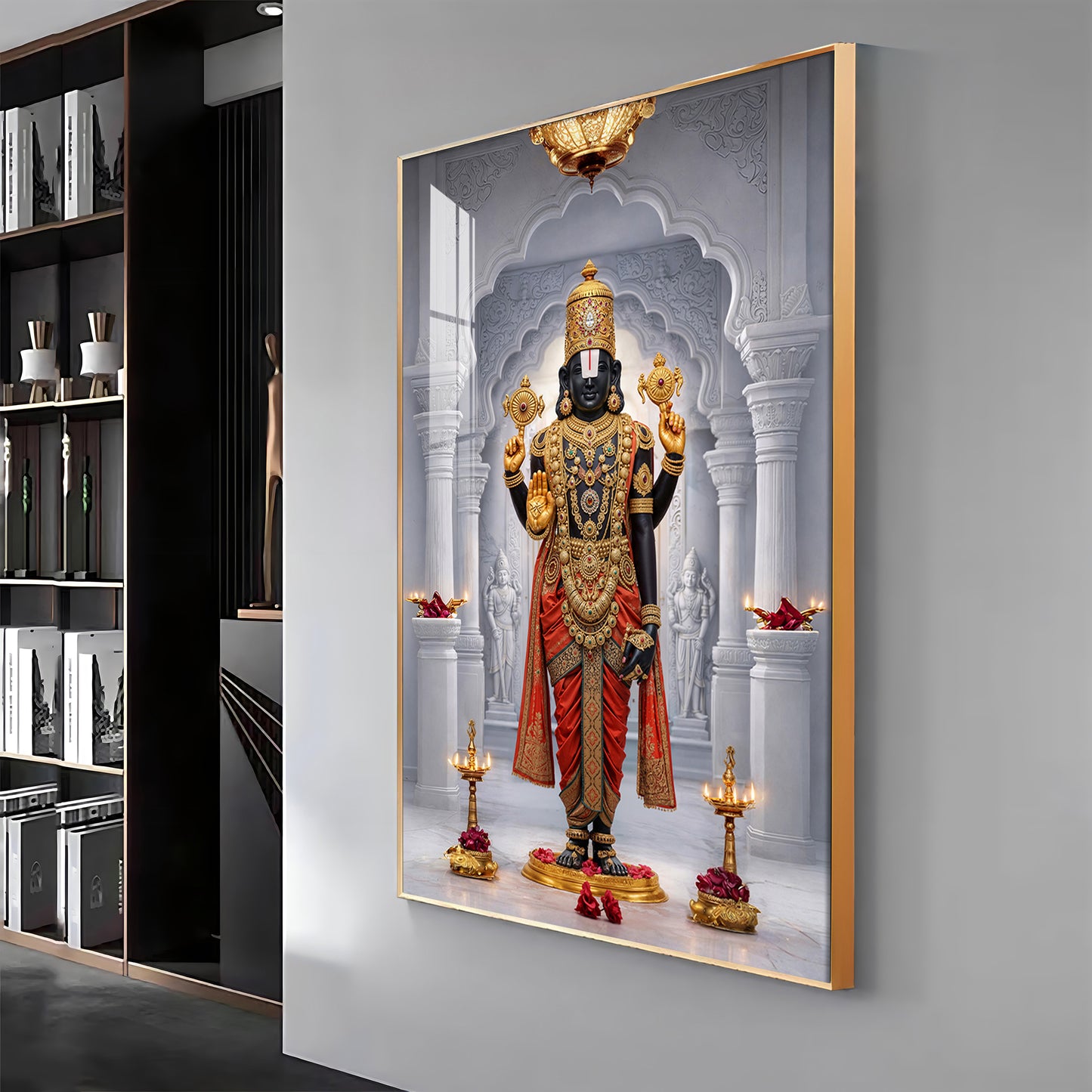 Lord Venkateswara Premium Acrylic Vertical Wall Art
