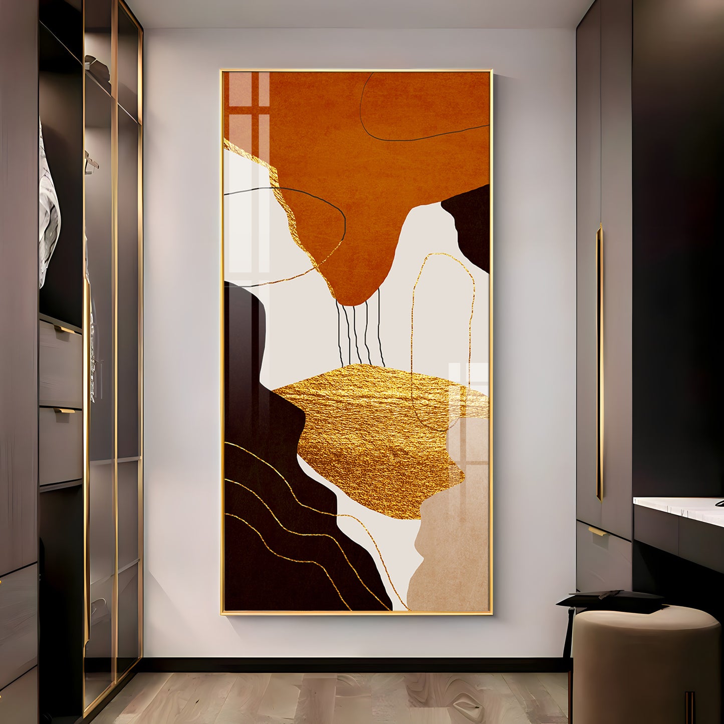 Eternal Waves Modern Abstract Premium Acrylic Vertical Wall Art