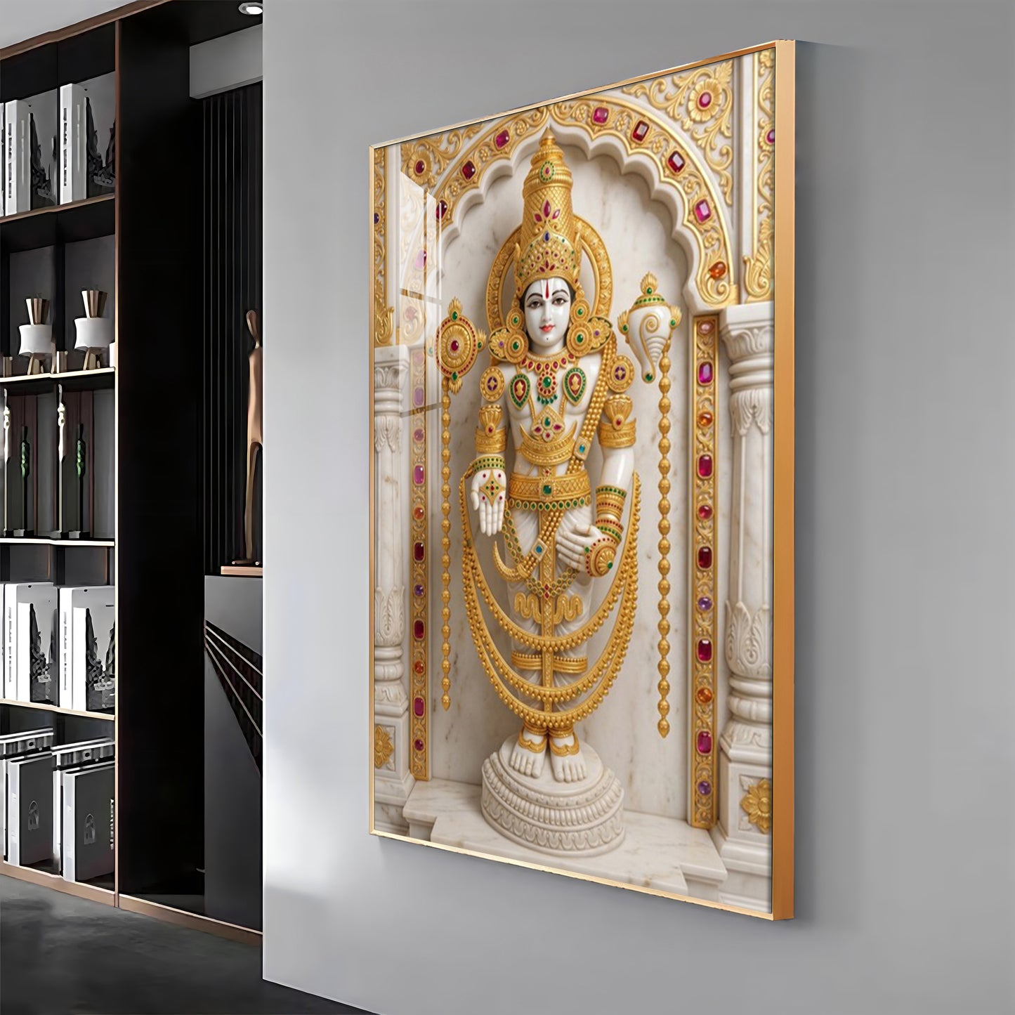 Divine Lord Venkateswara Premium Acrylic Vertical Wall Art