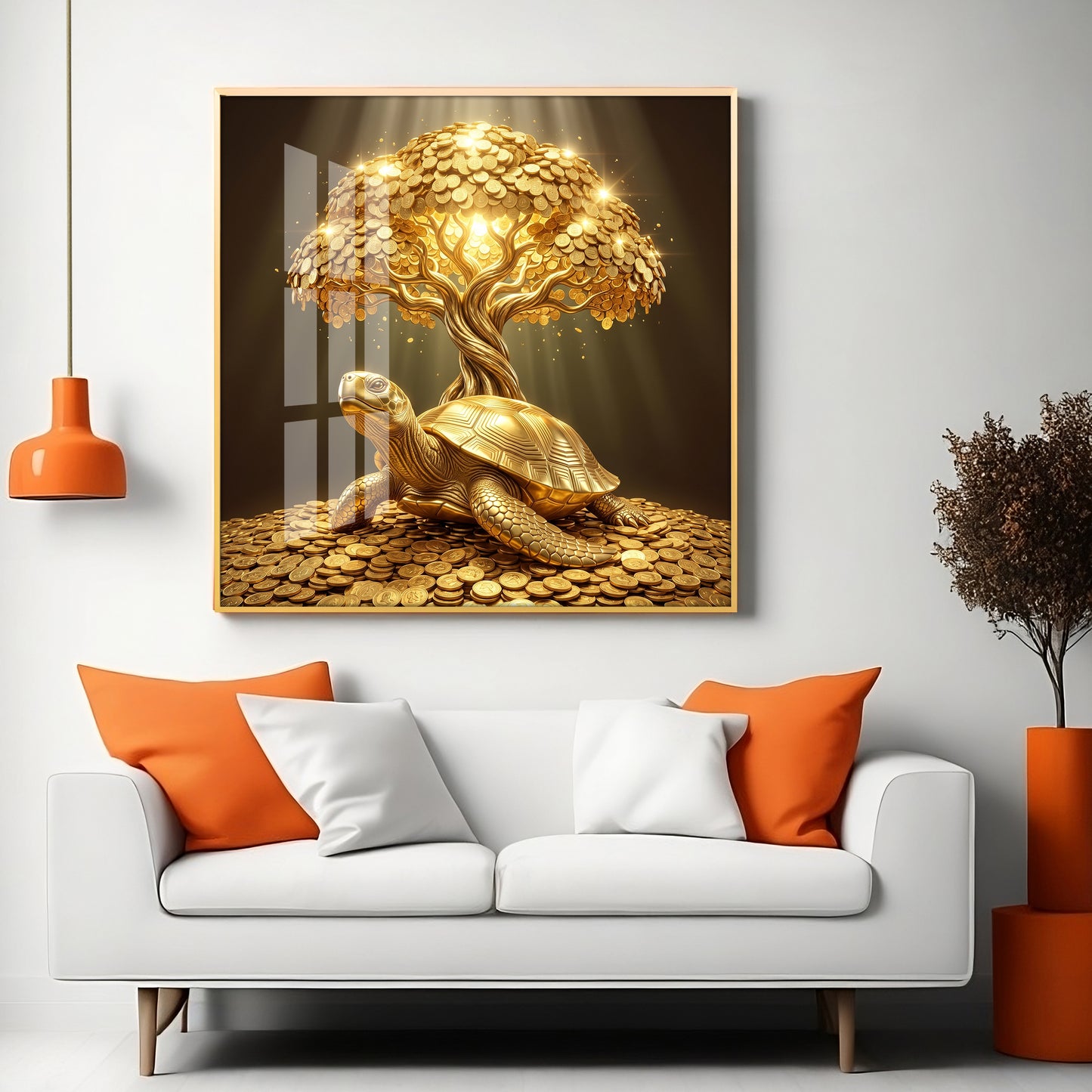 Vastu Kalpavriksha Premium Acrylic Square Wall Art