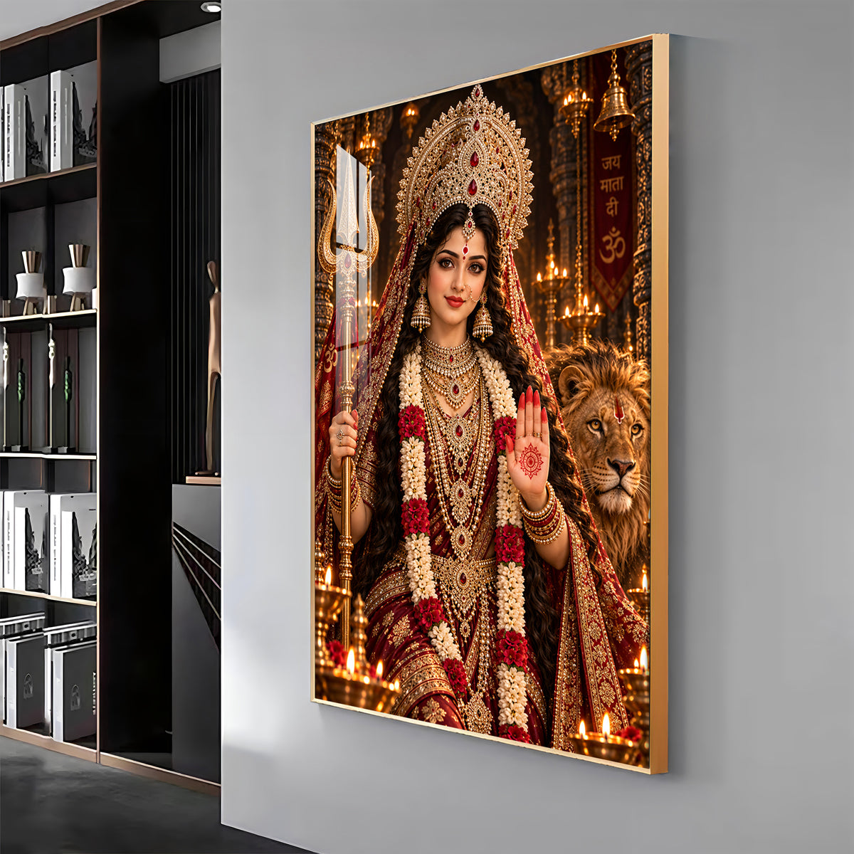 Durga Maa Premium Acrylic Vertical Wall Art