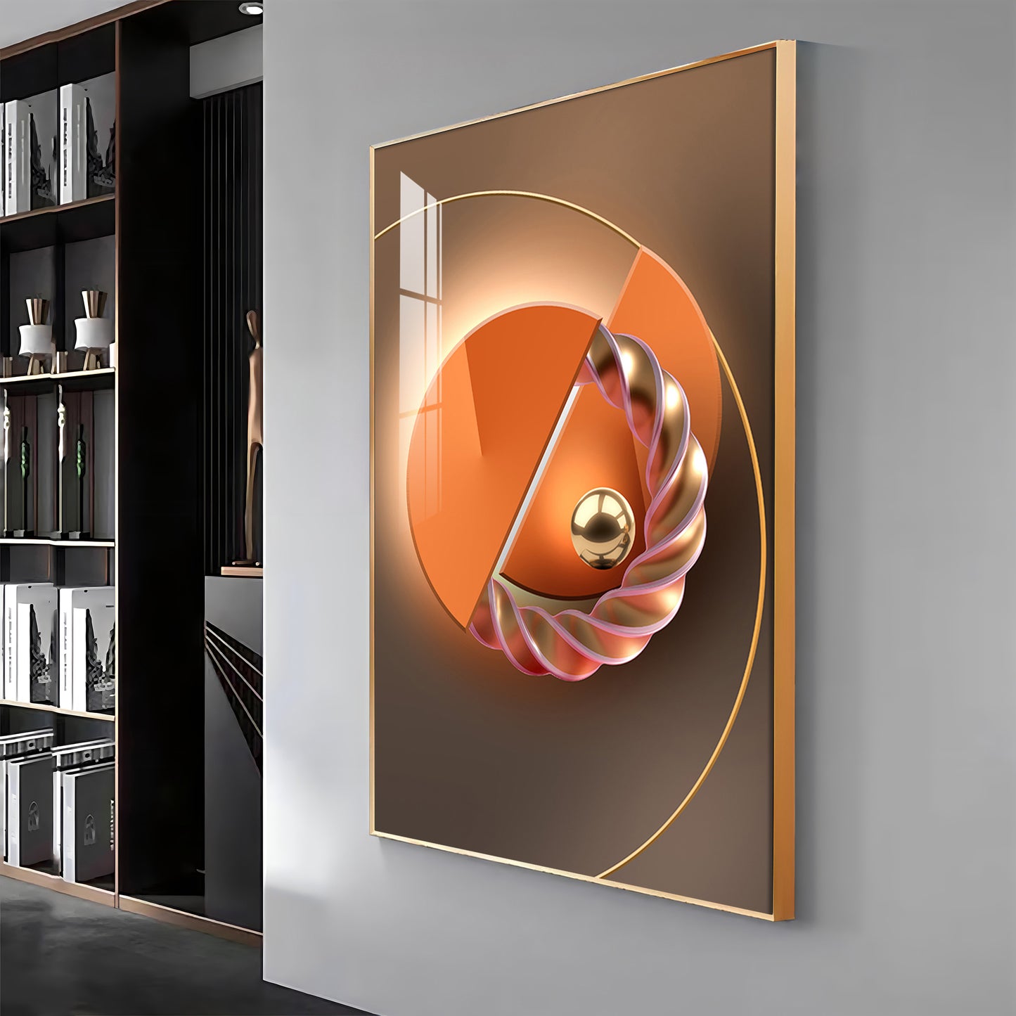 Abstract Geometry Premium Acrylic Vertical Wall Art