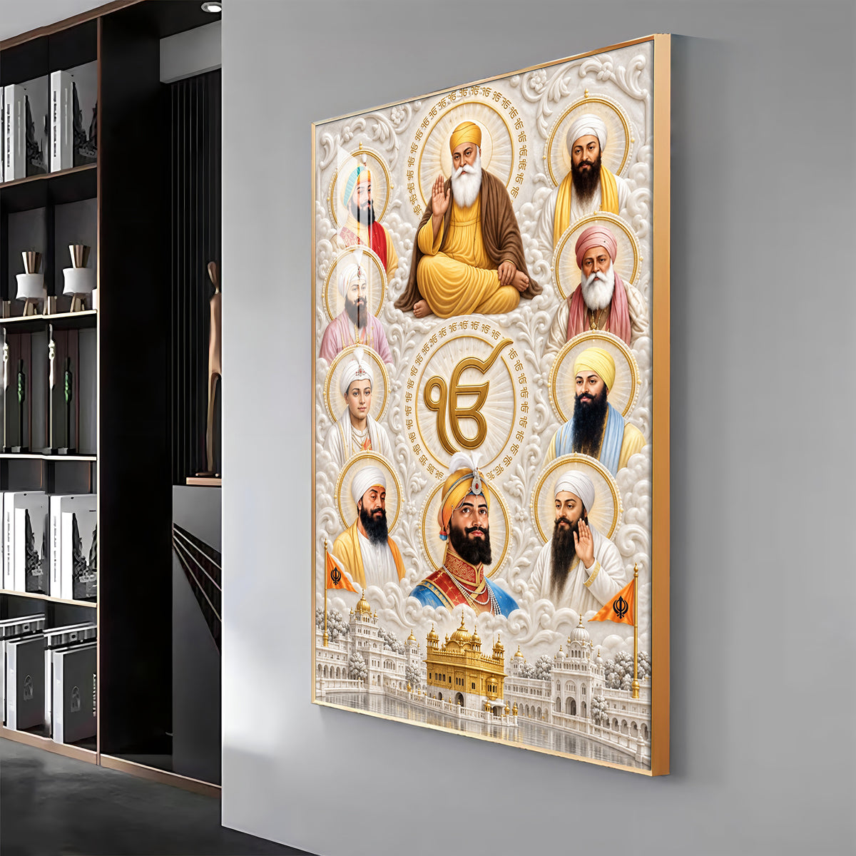 Ten Sikh Gurus Premium Acrylic Vertical Wall Art