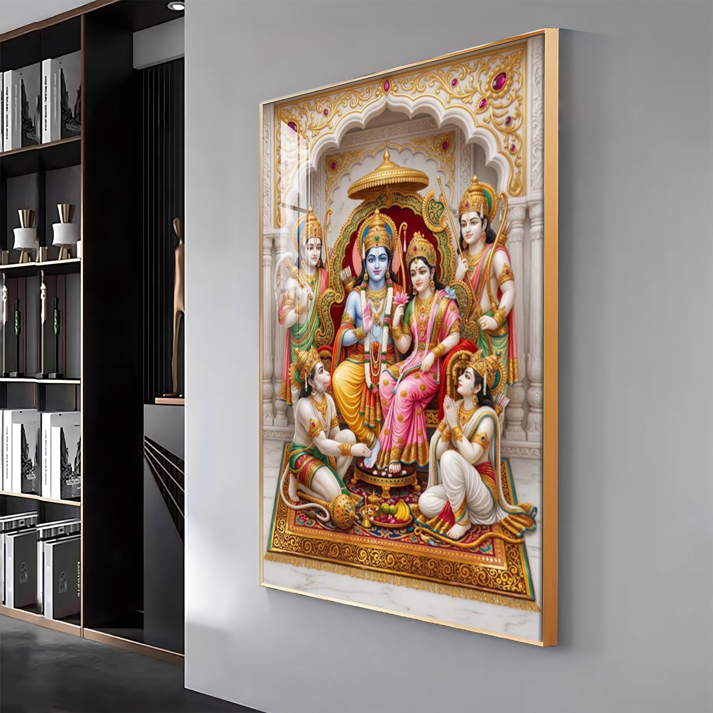 Jay Sita Rama Premium Acrylic Vertical Wall Art