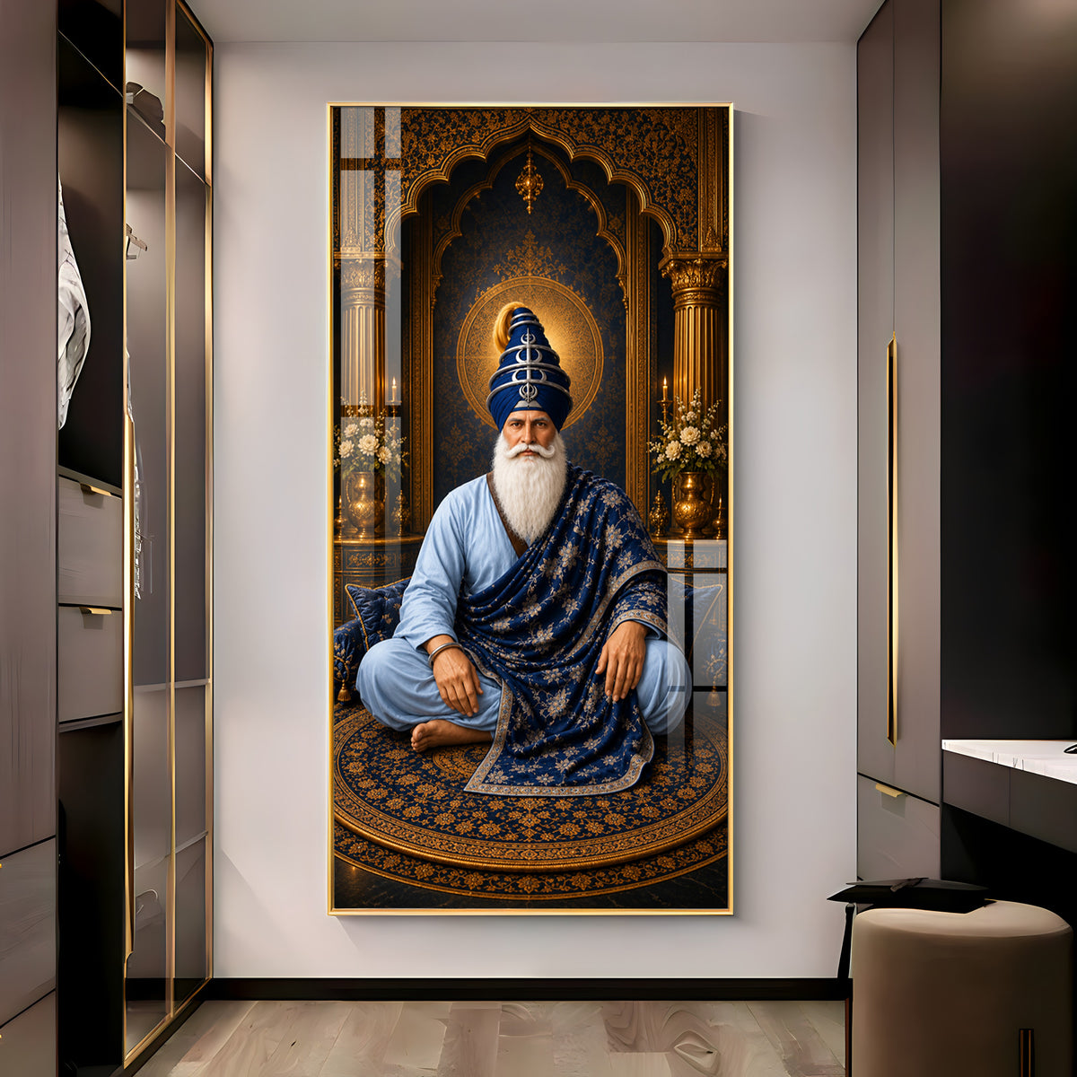 Spiritual Guru Hargobind Ji Premium Acrylic Vertical Wall Art