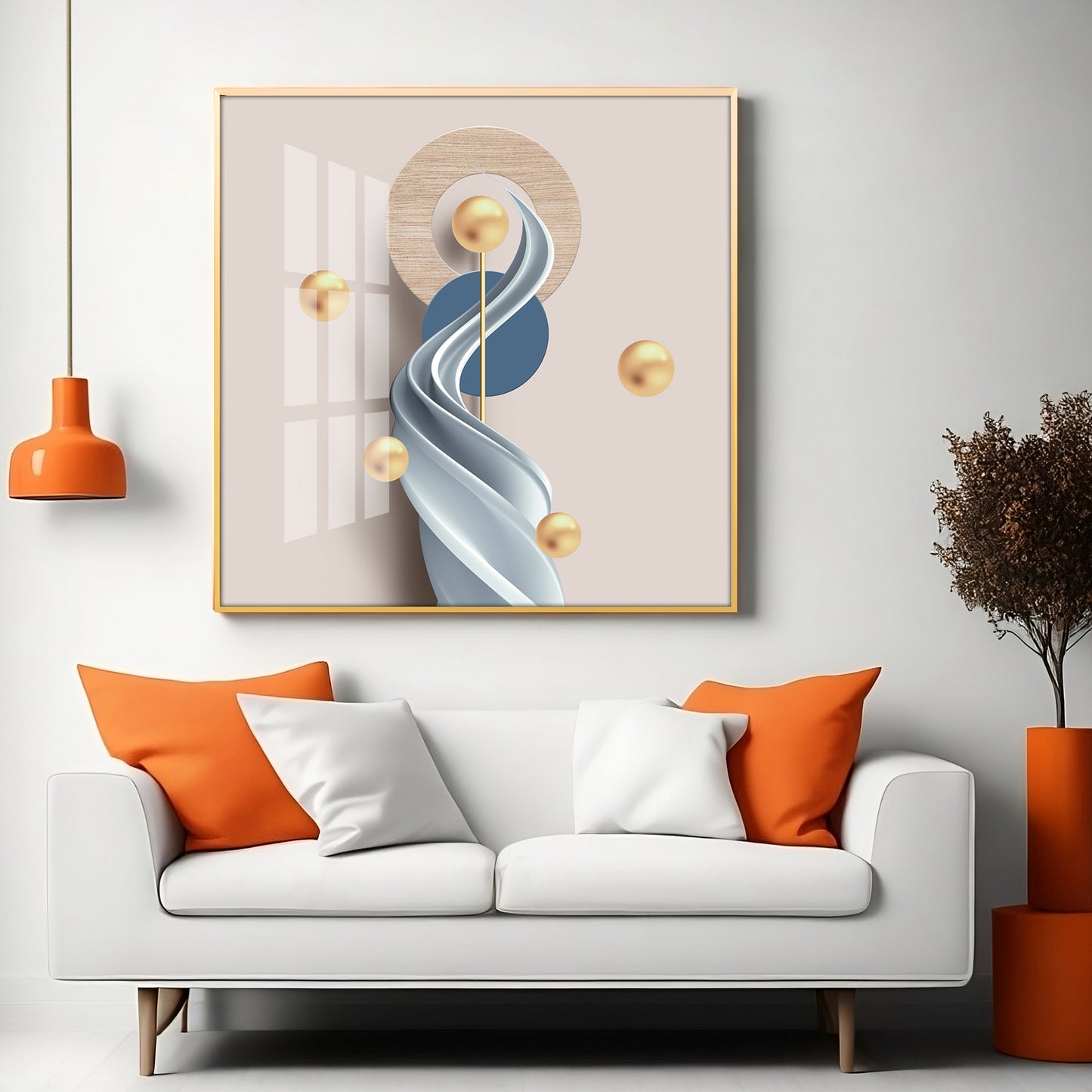 Modern Minimalist Geometric Premium Acrylic Square Wall Art