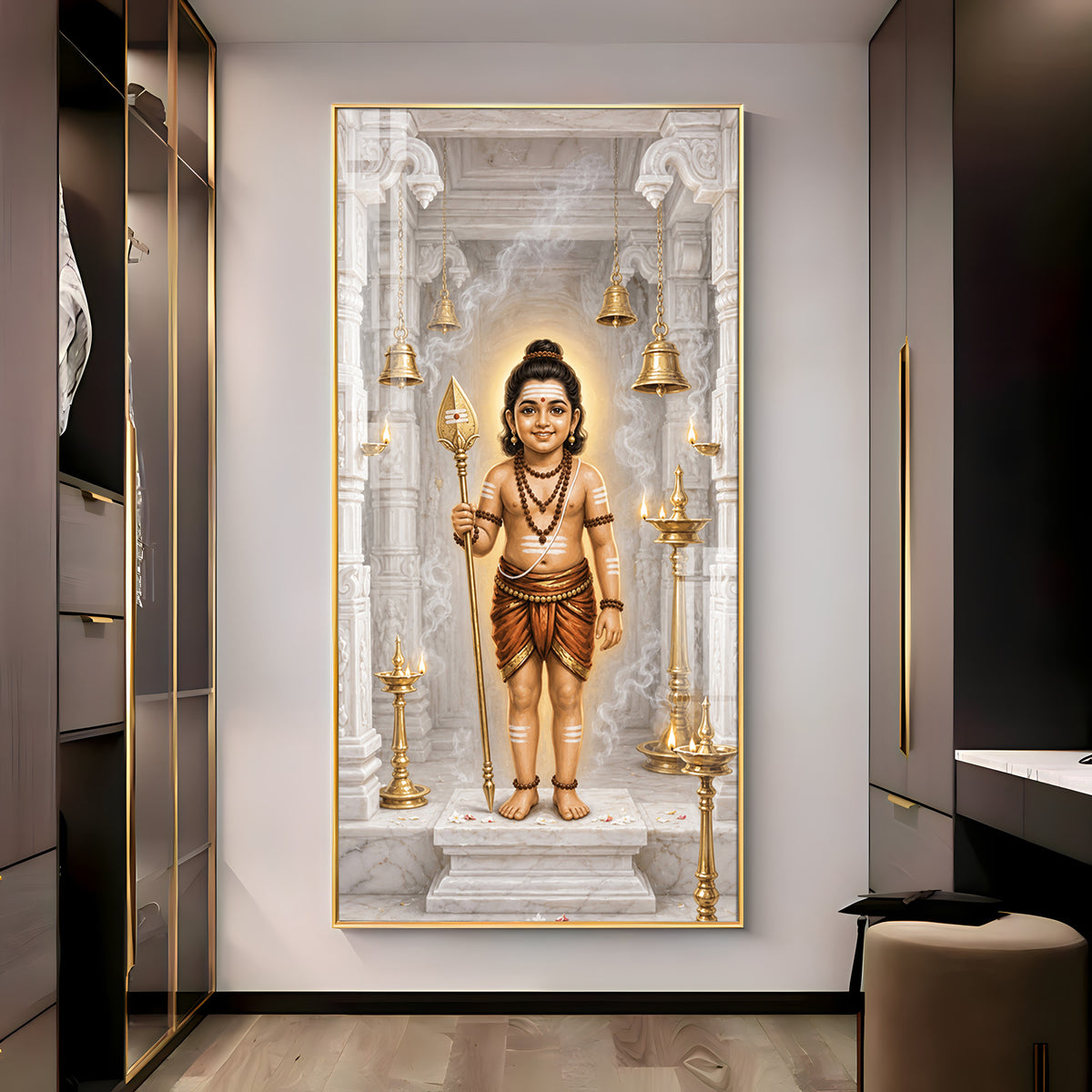 Child Lord Murugan Premium Acrylic Vertical Wall Art