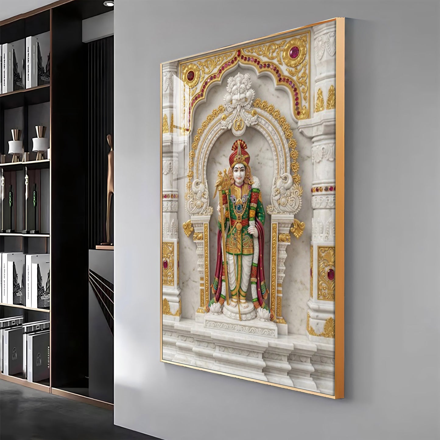 Lord Subramanya Premium Acrylic Vertical Wall Art
