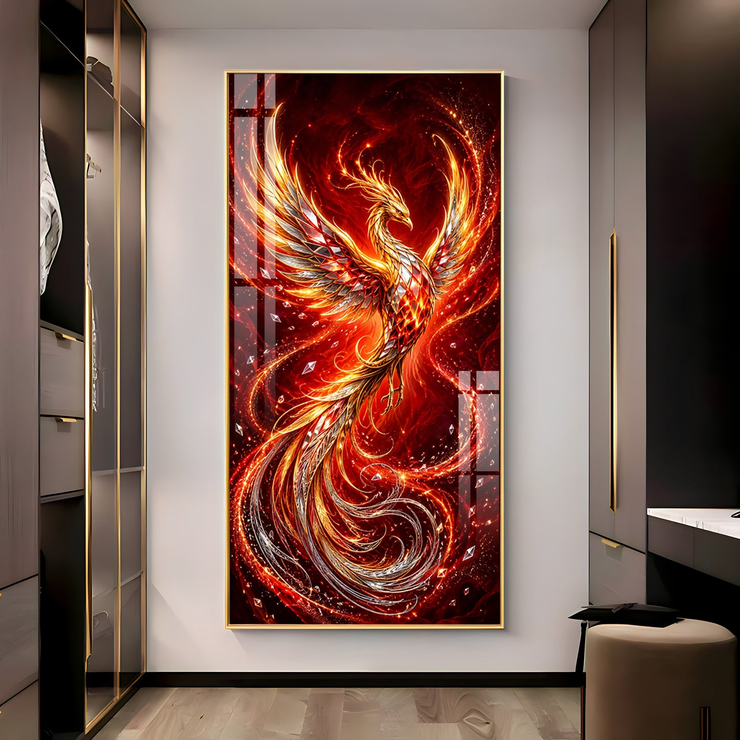 Beautiful Phoenix Premium Acrylic Vertical Wall Art