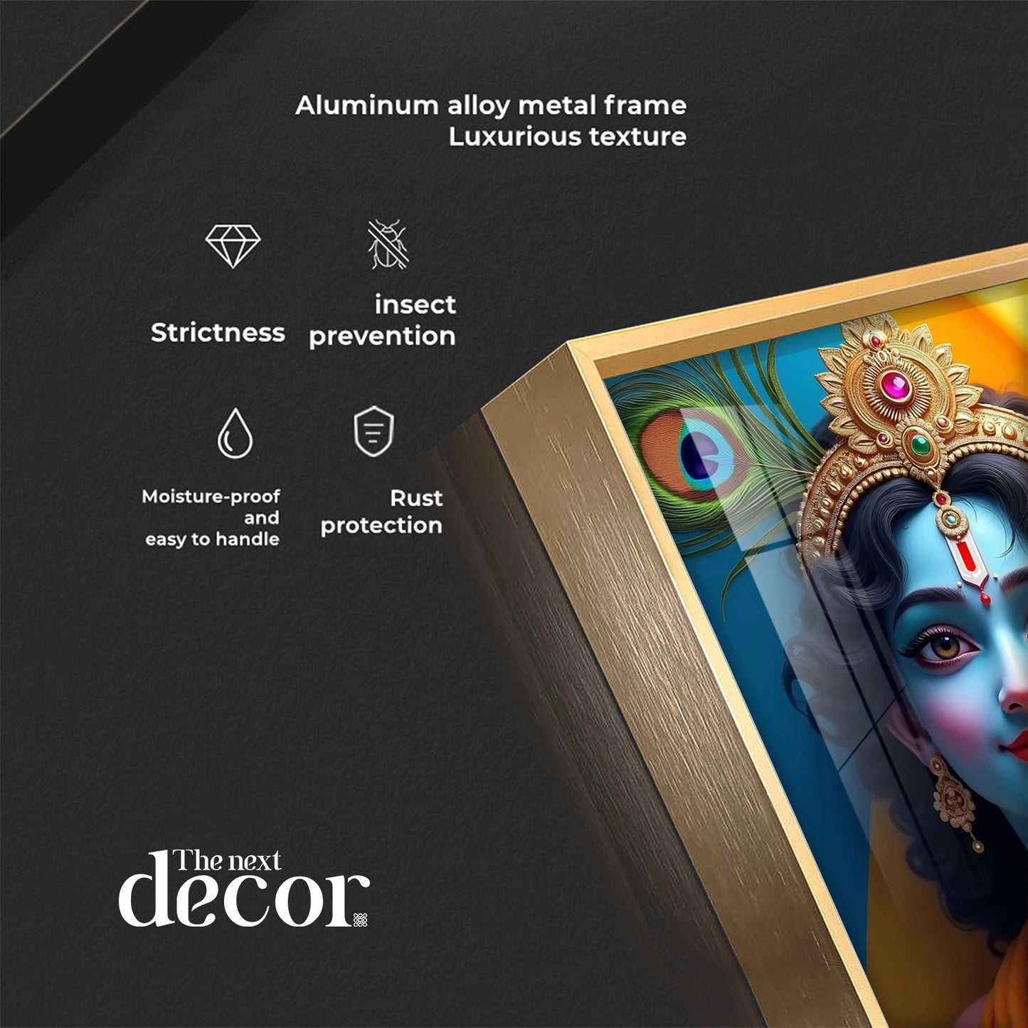 Krishna in Vivid Hues Premium Acrylic Wall Art - The Next Decor