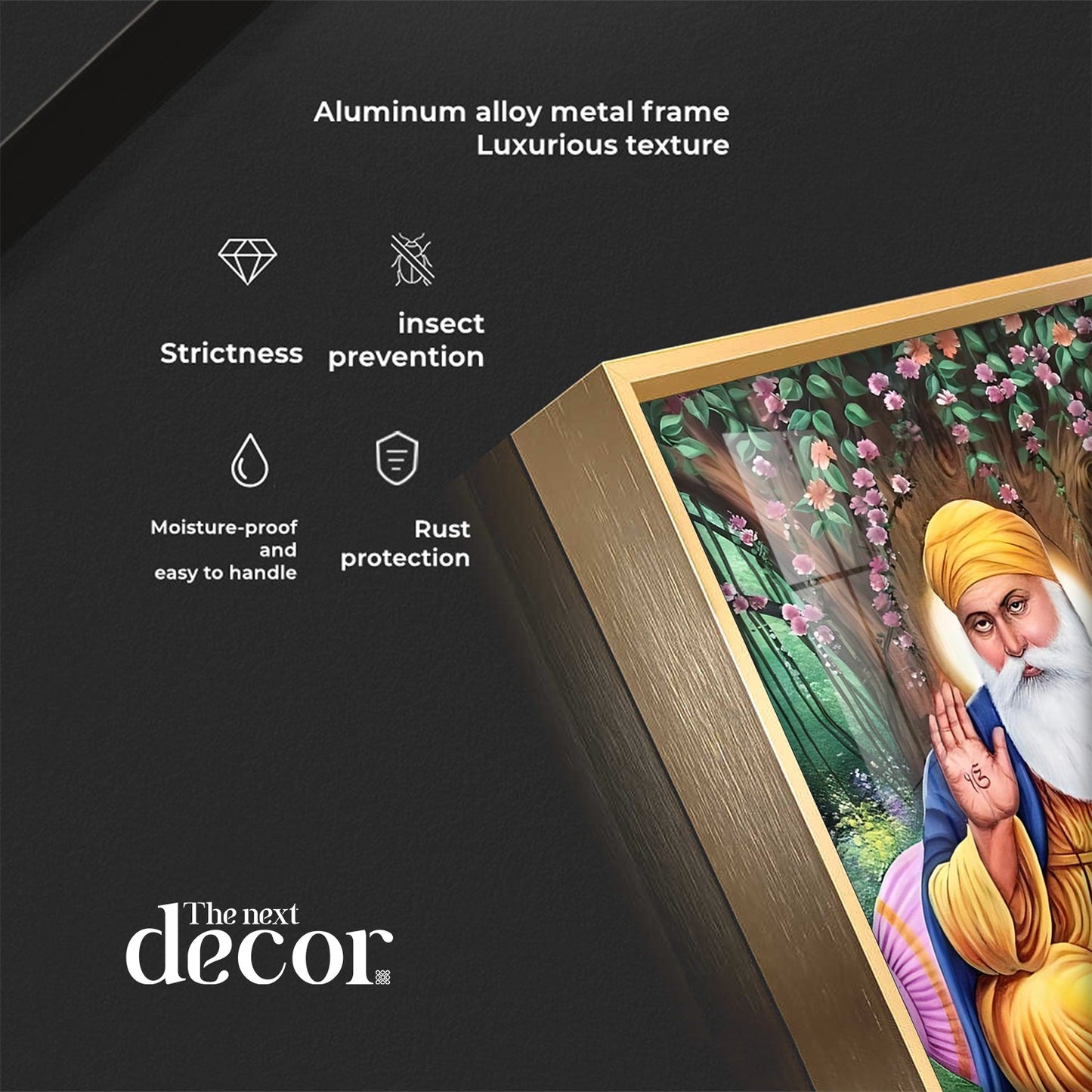 Meditative Guru Ji Premium Vertical Acrylic Wall Art - The Next Decor