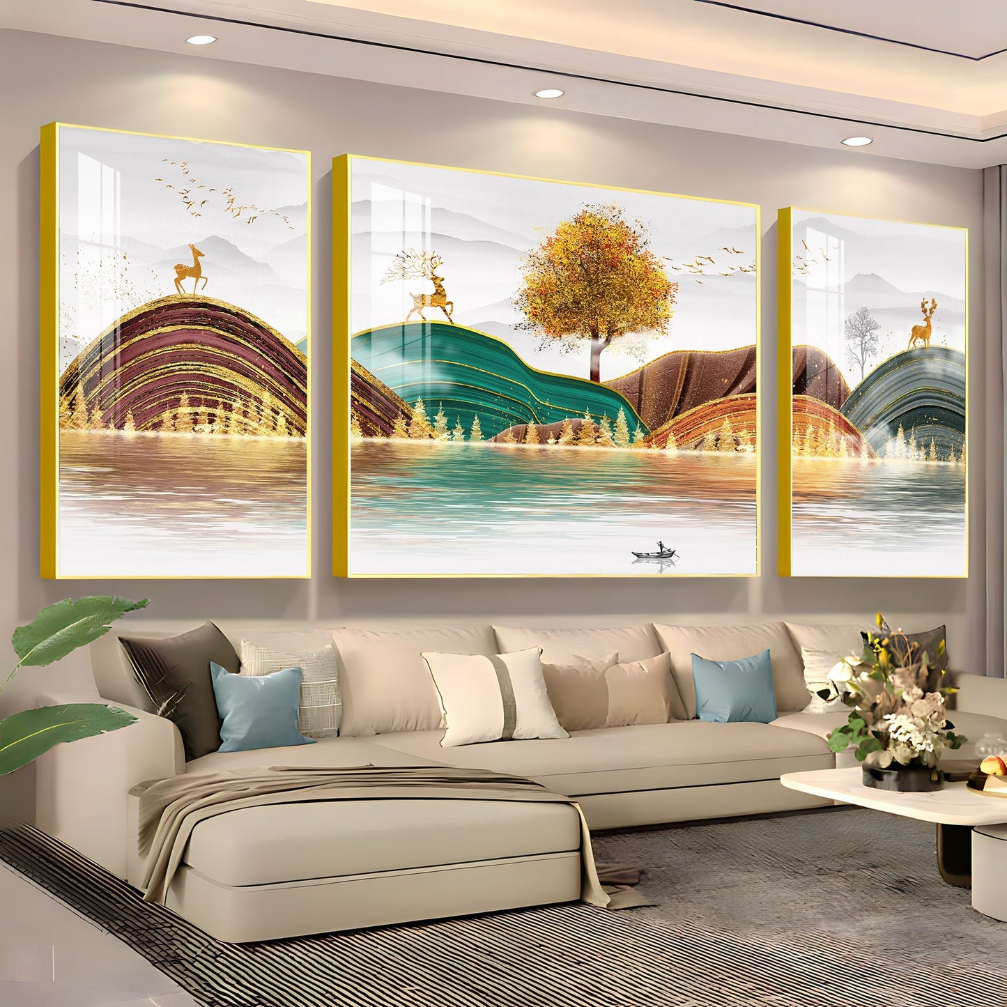 Mountain Ranges Premium Acrylic Wall Art (Set of 3) - The Next Decor