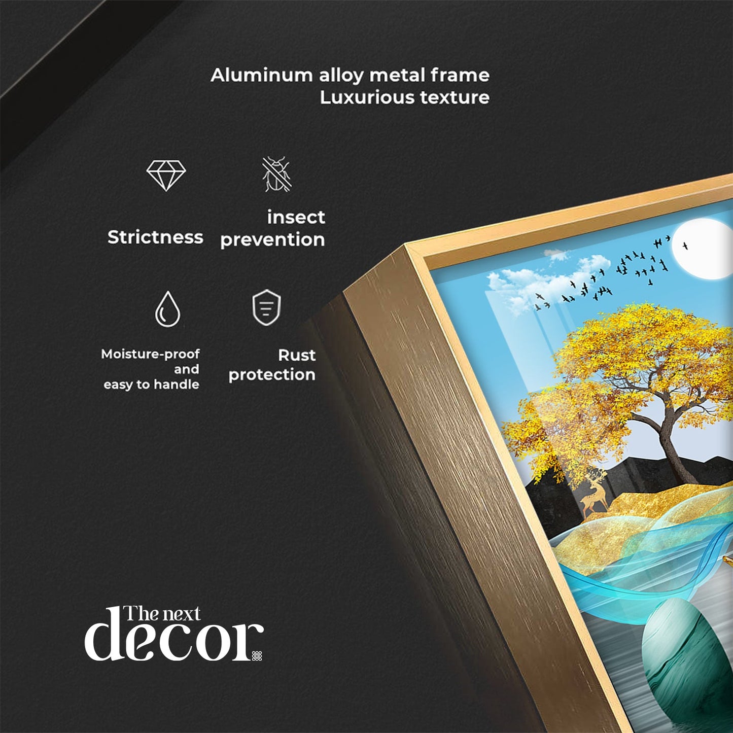 Sunny Morning Luxury Crystal Vertical Wall Art - The Next Decor