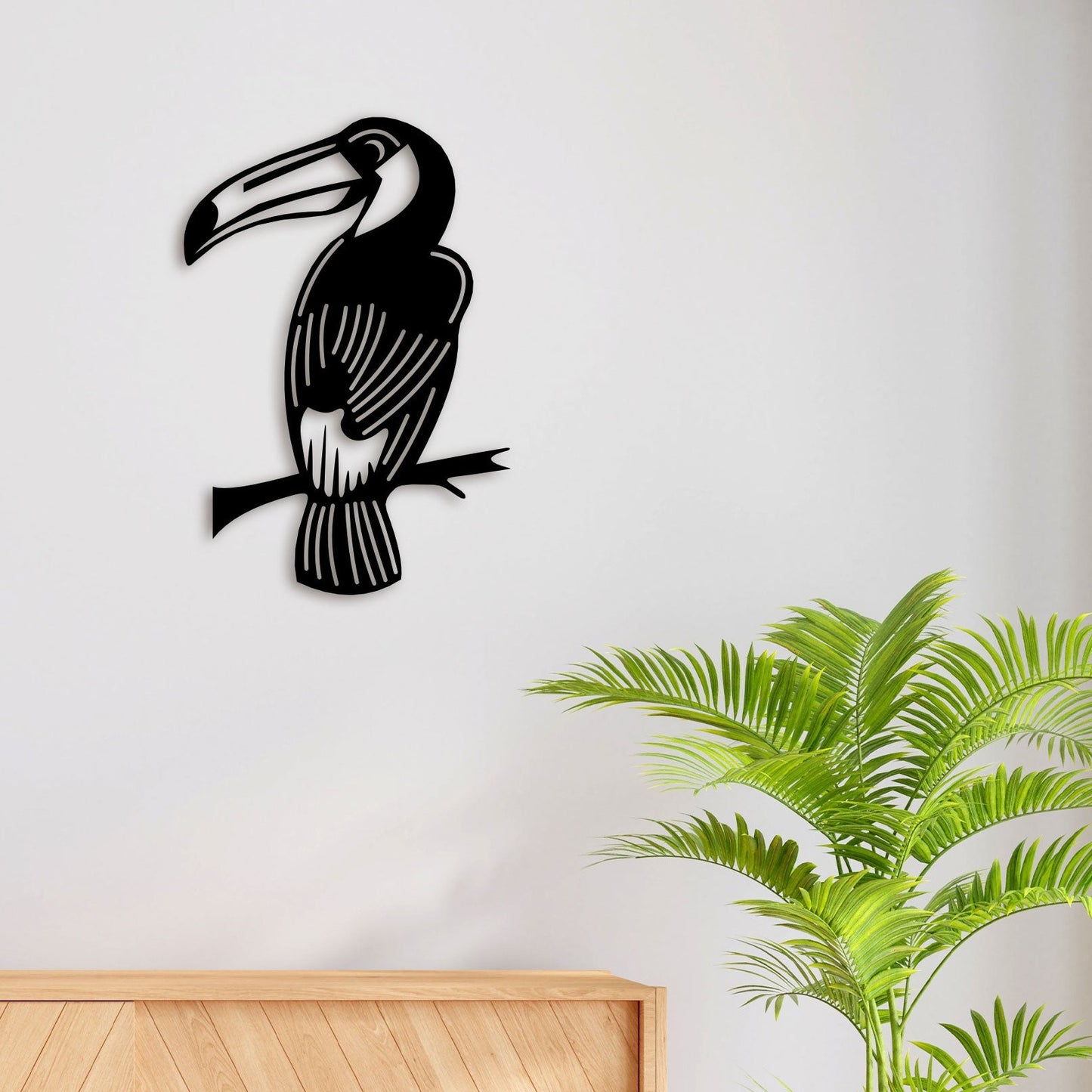 Bird on Branch Metal Wall Art 3