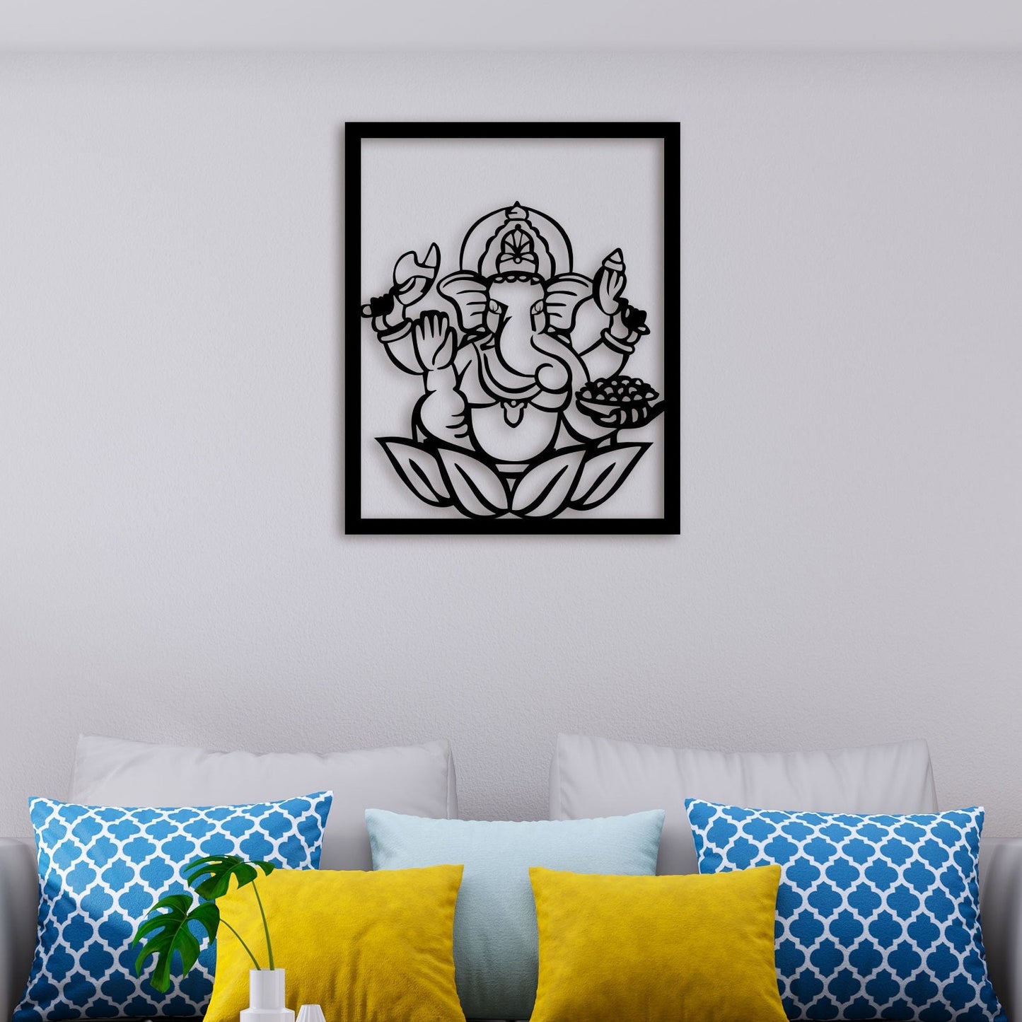 Ganesha Lord Metal Wall Art 3