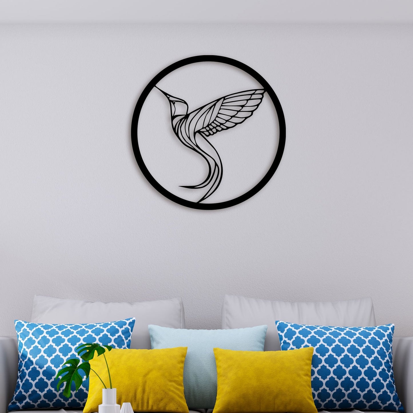 Bird In Circel Metal Wall Art 3