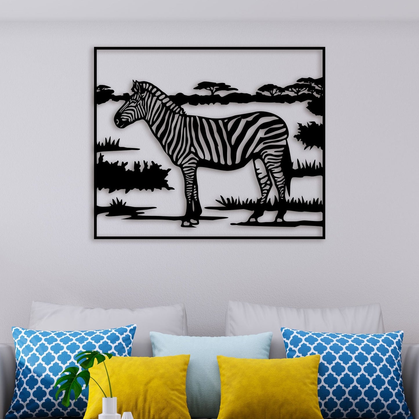 Zebra Metal Wall Art 3