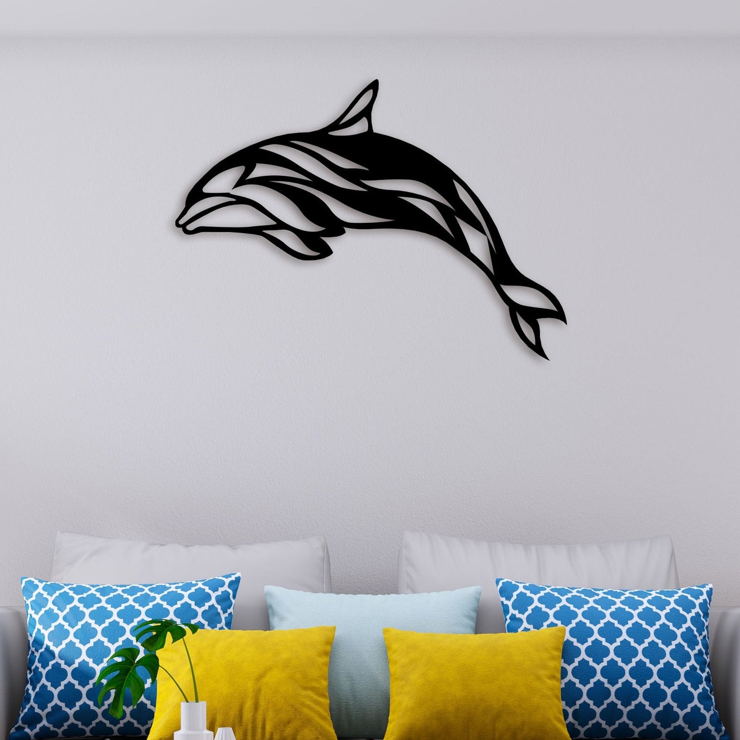 Whale Fish Metal Wall Art 3