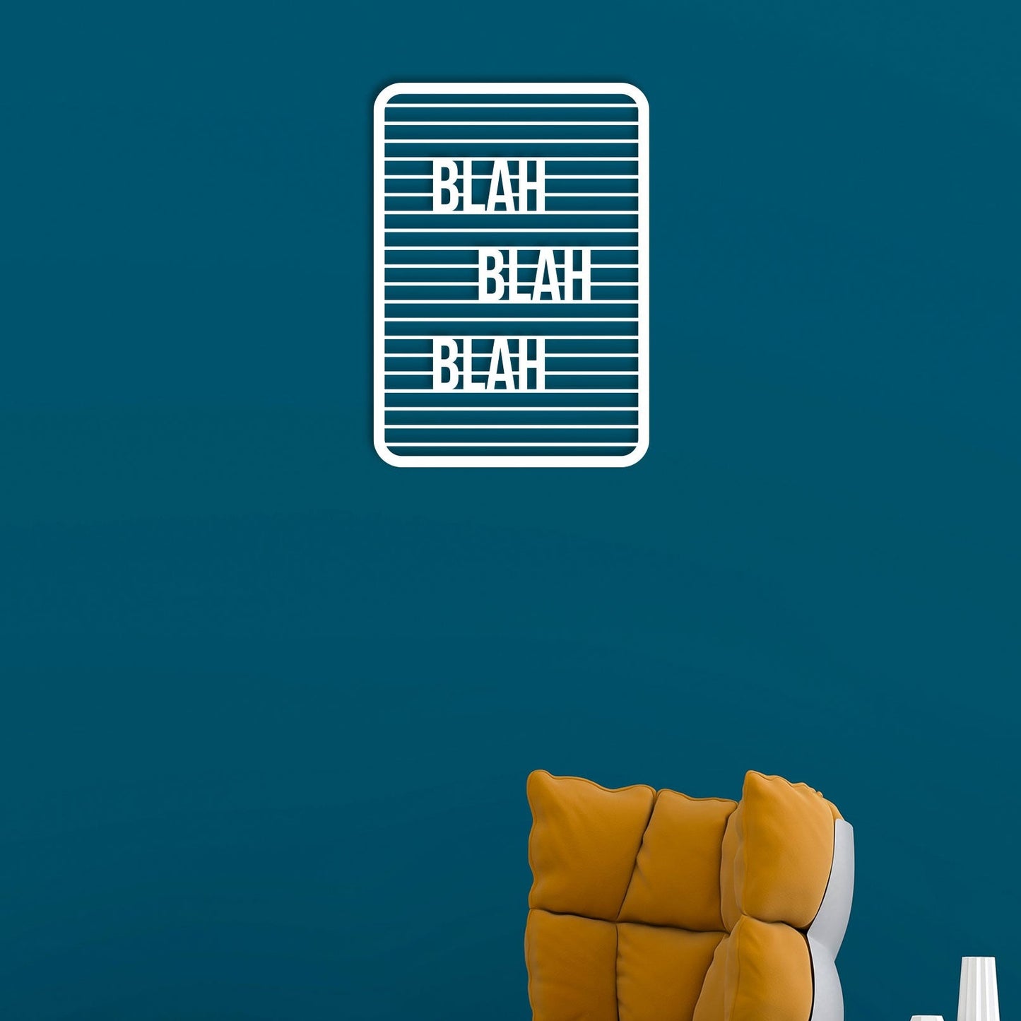 Blah Blah Metal Wall Art 5