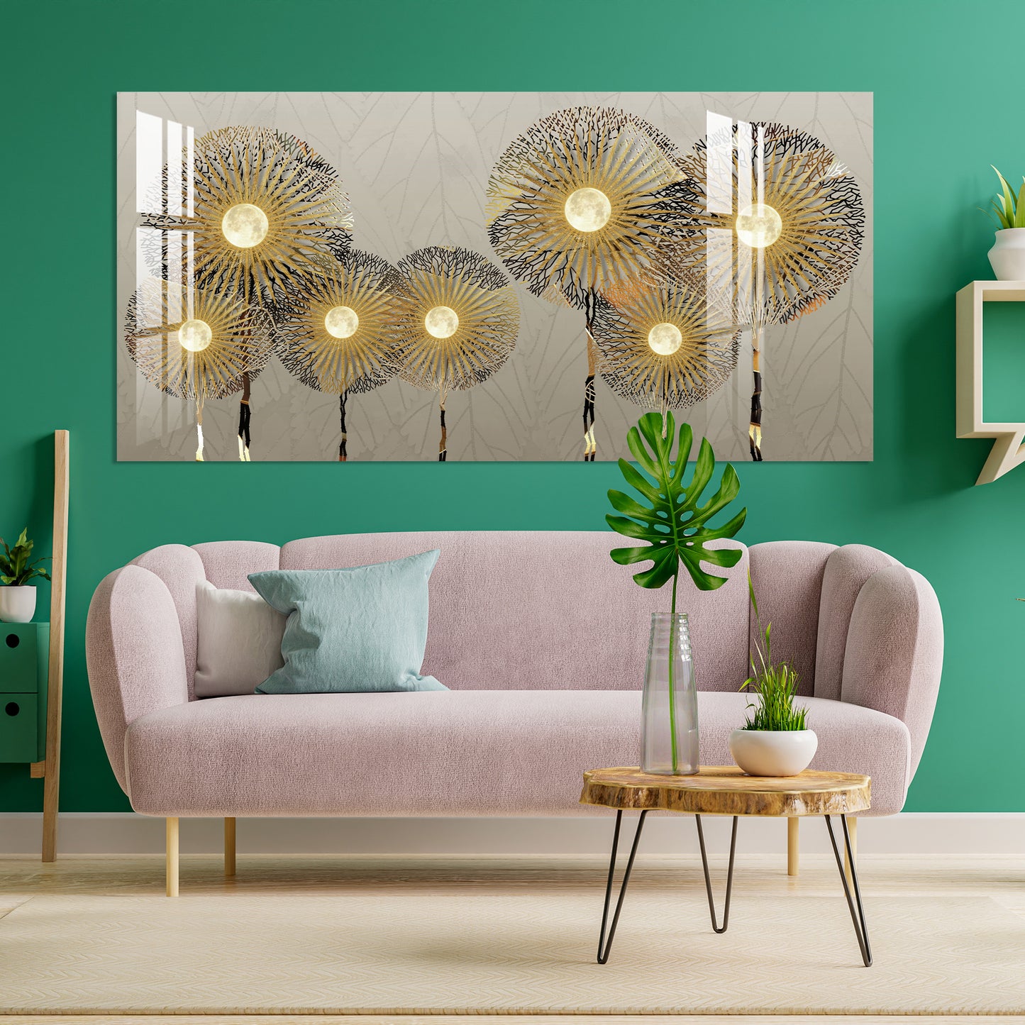 Glowing Trees Acrylic Wall Art