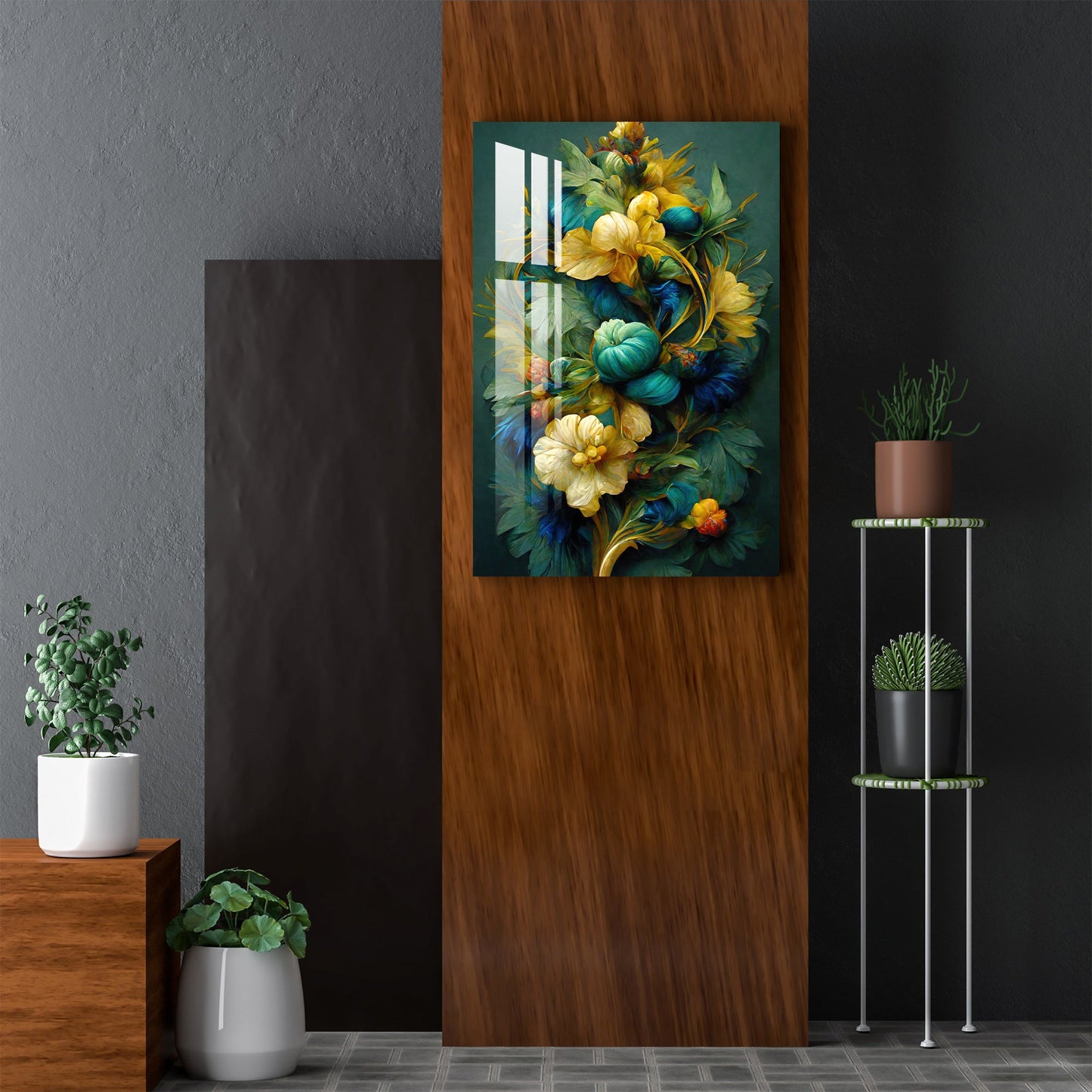 Shades of Green & Yellow Acrylic Wall Art - 23.5X16 inches / 3MM