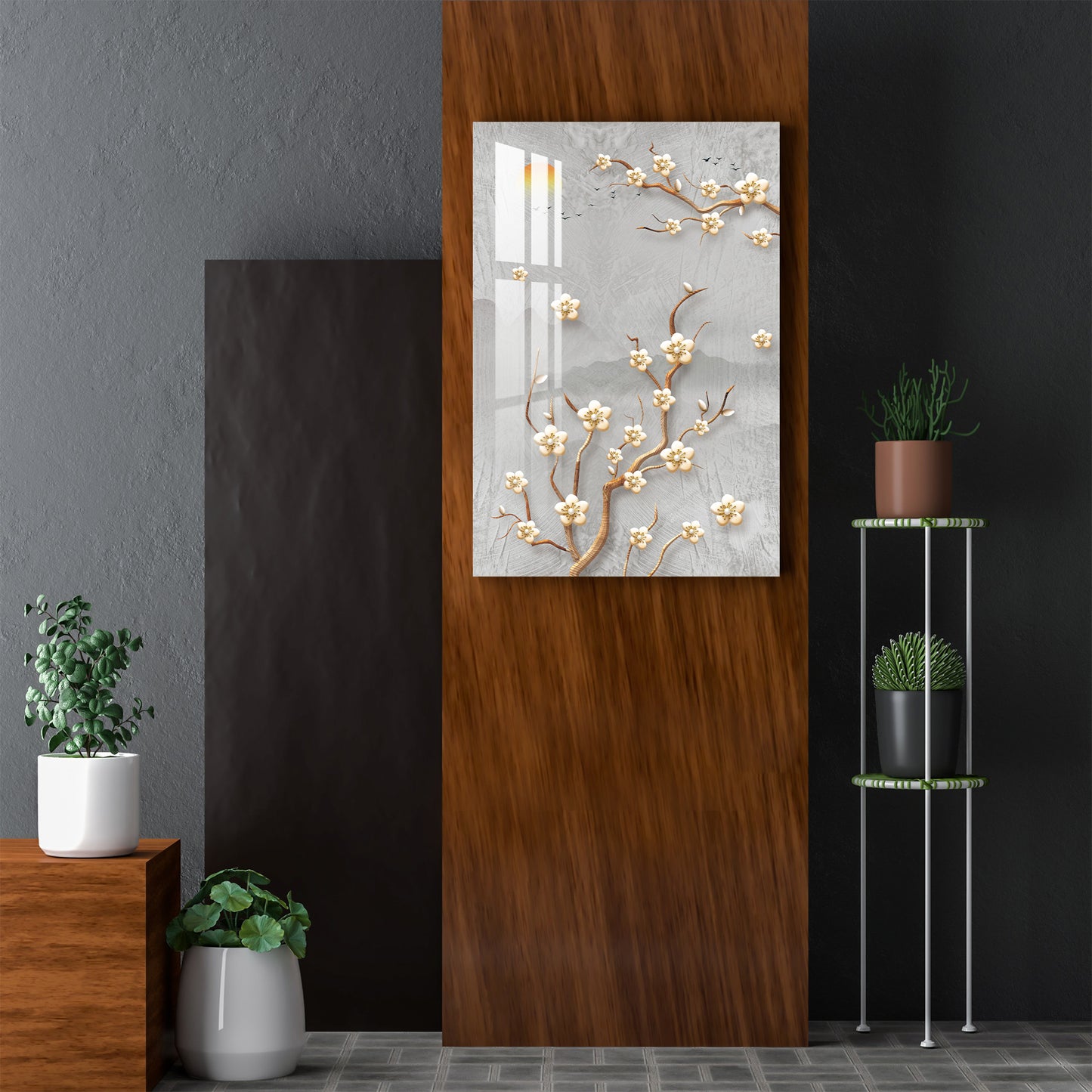 Flowery Tree Acrylic Wall Art