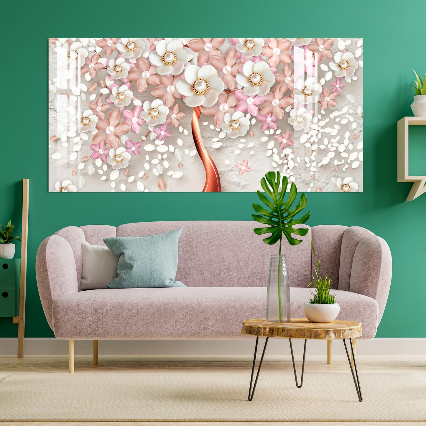 Pearly Flower Acrylic Wall Art
